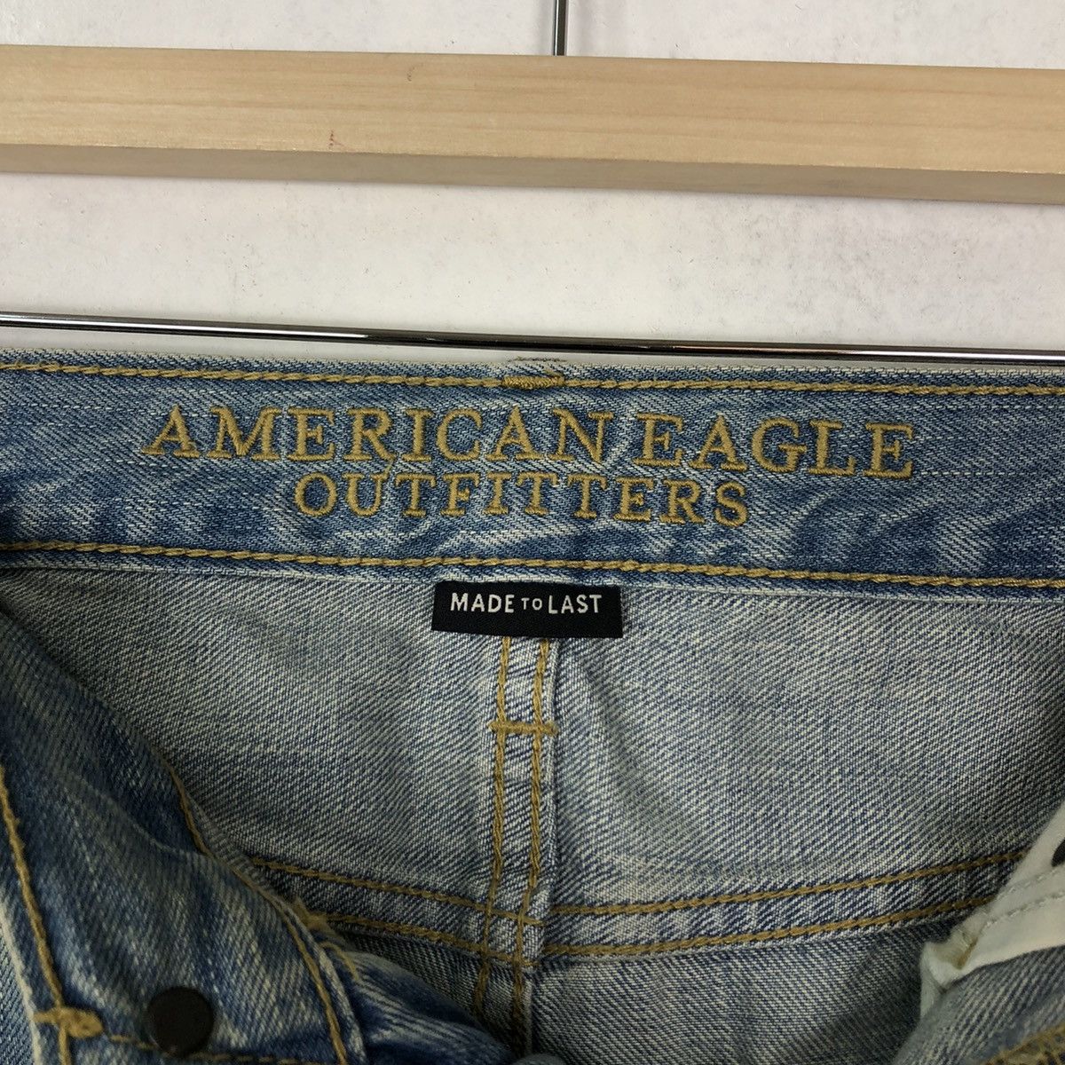 Japanese Brand VINTAGE DISTRESSED DENIM JEANS AMERICAN EAGLE PUNK DESIGN Size US 32 / EU 48 - 8 Thumbnail