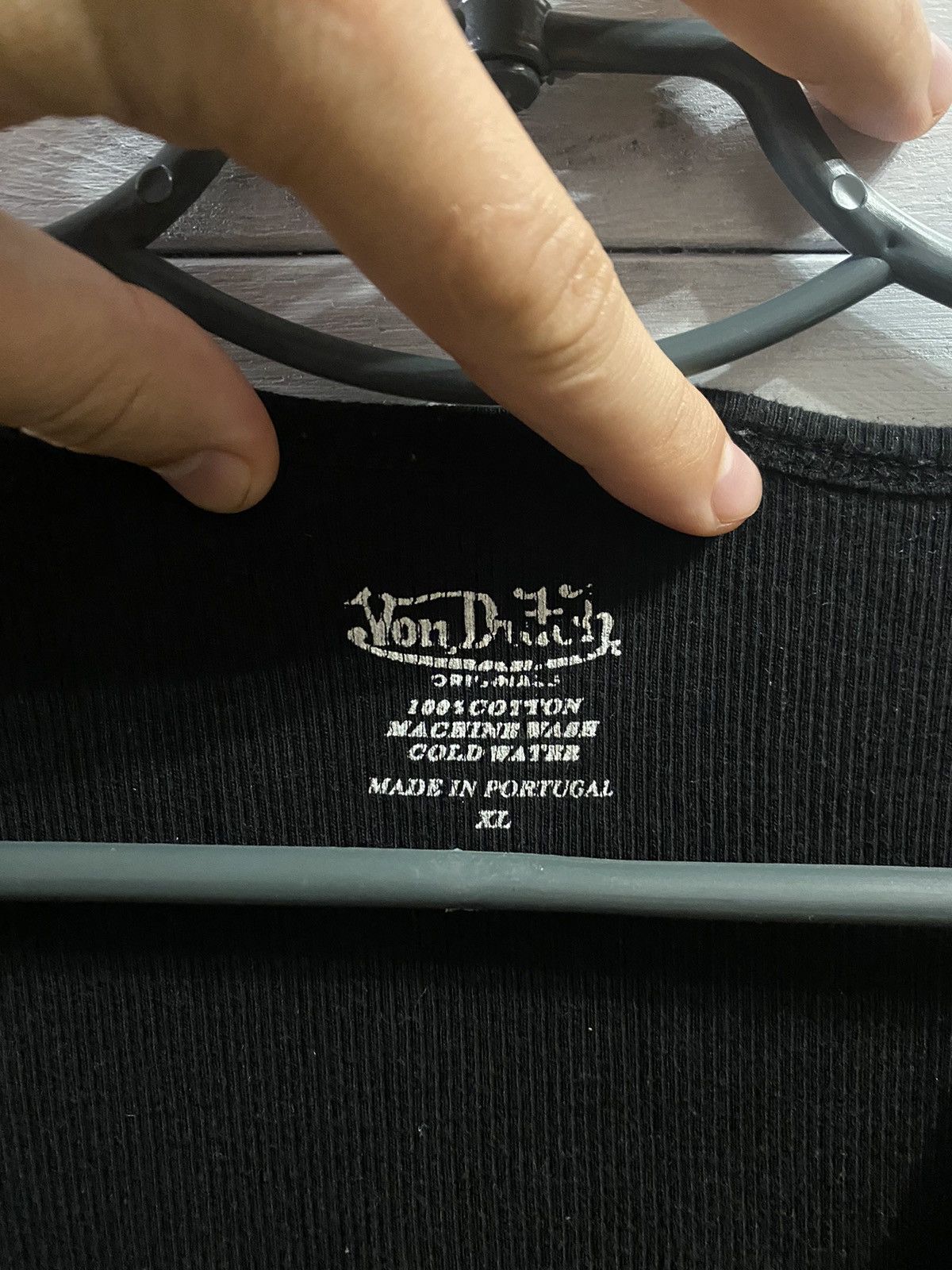 Japanese Brand Rare Shirt Von Dutch in Rib Centr Logo. Size US L / EU 52-54 / 3 - 4 Thumbnail
