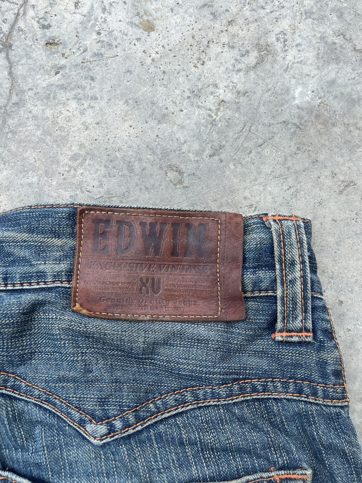 Edwin × Vintage Vintage Edwin Straight Cut Distressed Jeans Size US 36 / EU 52 - 4 Thumbnail