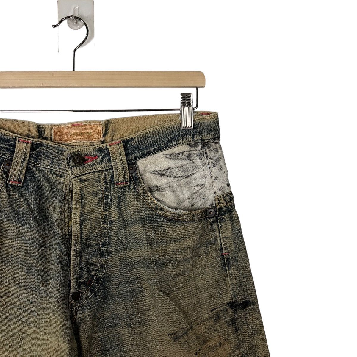 Japanese Brand VINTAGE DENIM JEANS SUKAJAN DESIGN BIG LOGO PUNK STYLE Size US 32 / EU 48 - 5 Thumbnail
