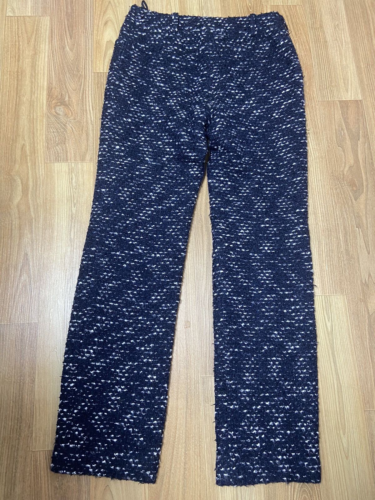 Chanel 38 Chanel aw04 black navy white tweed pants Size 27" / US 4 / IT 40 - 2 Thumbnail
