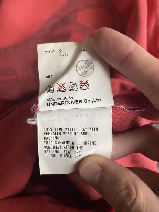 Undercover Undercover 3/4 slevee red tee Keys 05-08aw | Grailed