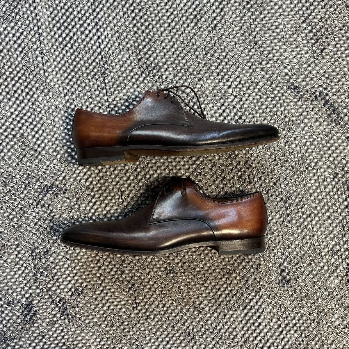 Handmade Magnanni Jakoby Tobaco Color Leather Shoes Size US 10 / EU 43 - 1 Thumbnail