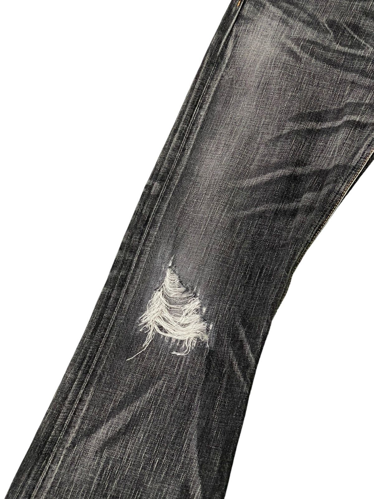 Japanese Brand Flare Jeans Edwin Japan Distress Acid Wash Boot Cut 5🟦7T Size US 30 / EU 46 - 6 Thumbnail