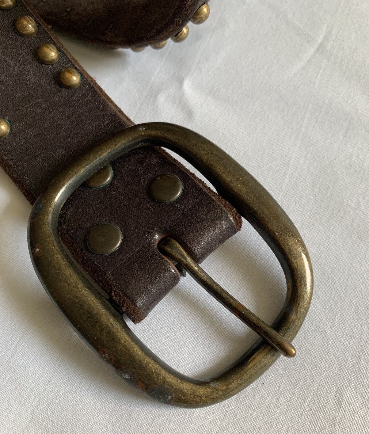 Japanese Brand Sick🔥Unbrand Studded Leather Belt (Punk Style) Size ONE SIZE - 3 Thumbnail
