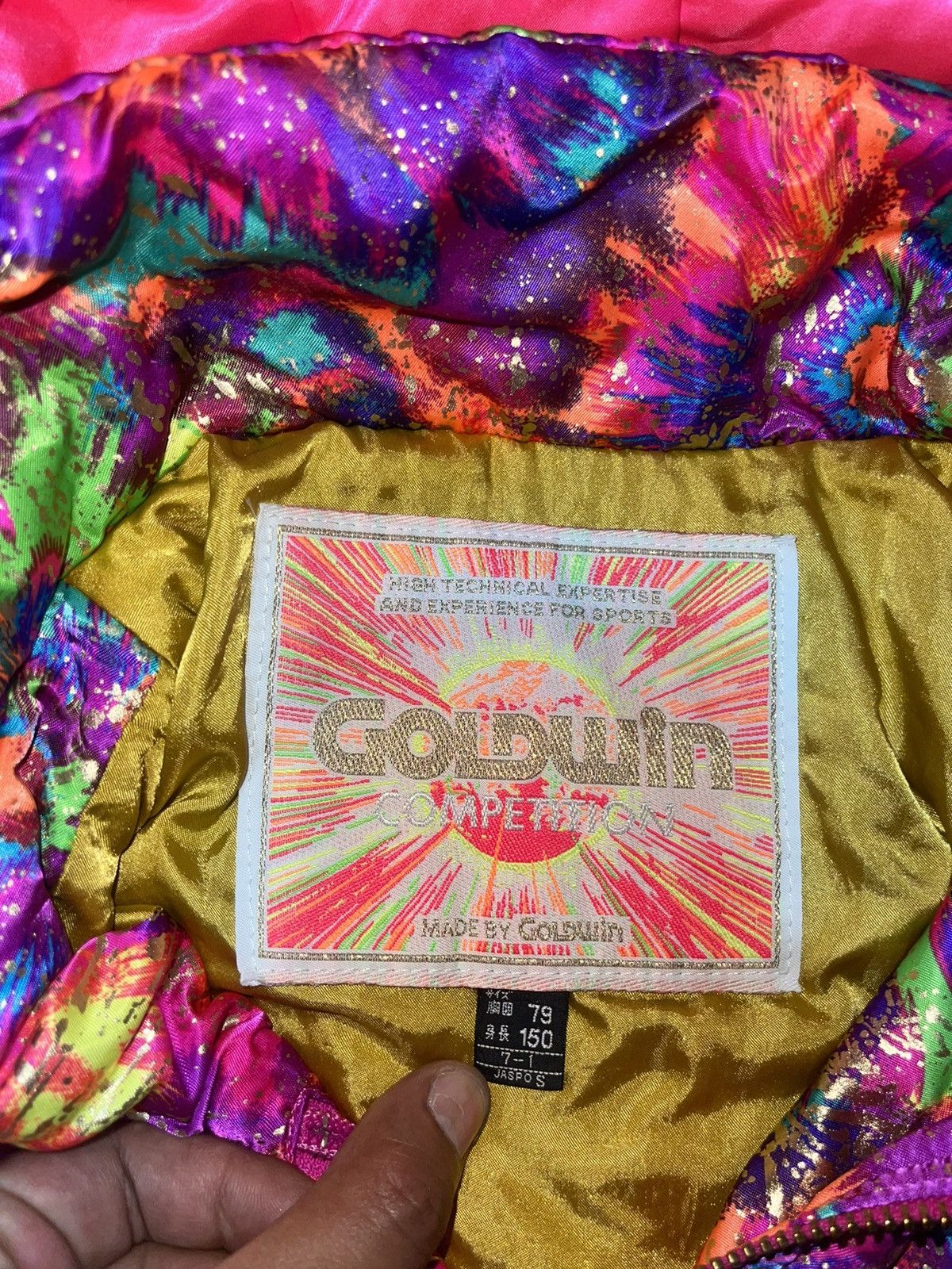 Goldwin × Vintage Vintage Goldwin Multicolour Ski Wear Hood Jacket Size S / US 4 / IT 40 - 3 Thumbnail