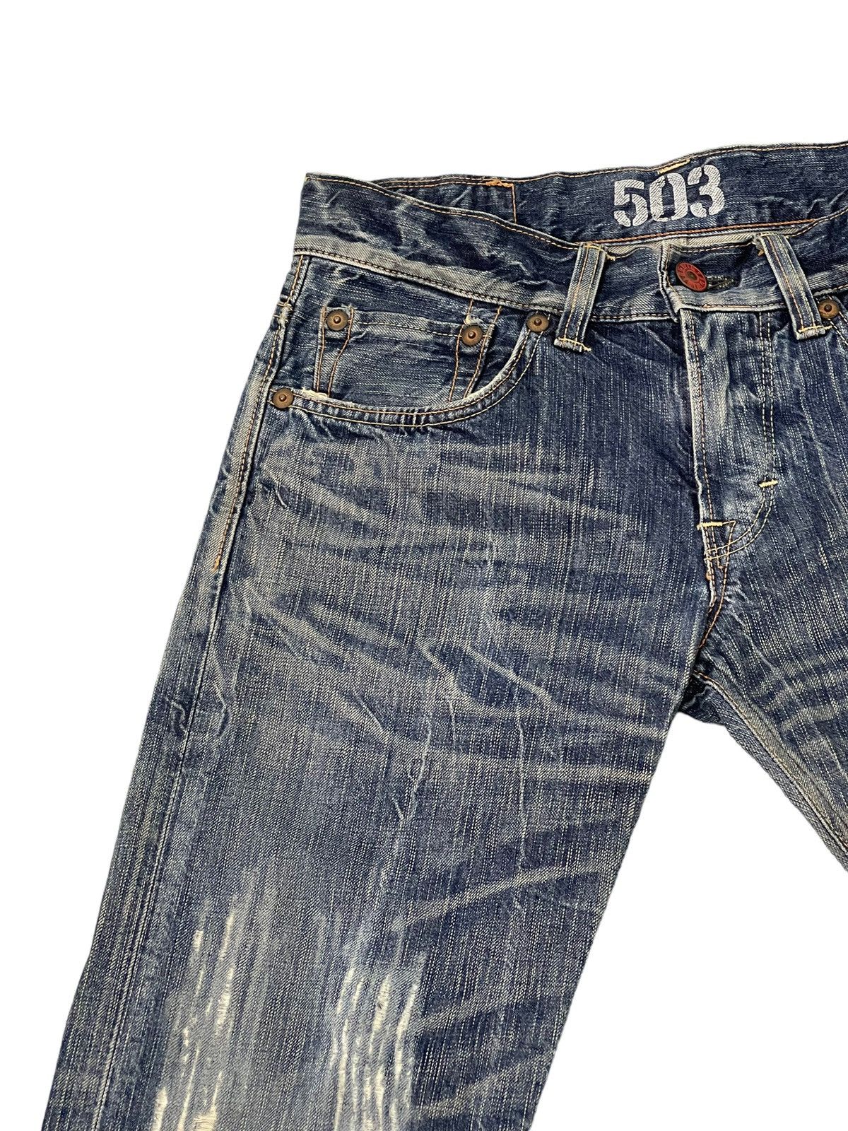 Edwin Flare Jeans Edwin Japan Distress Acid Wash Boot Cut 6🟦1 Size US 32 / EU 48 - 8 Thumbnail