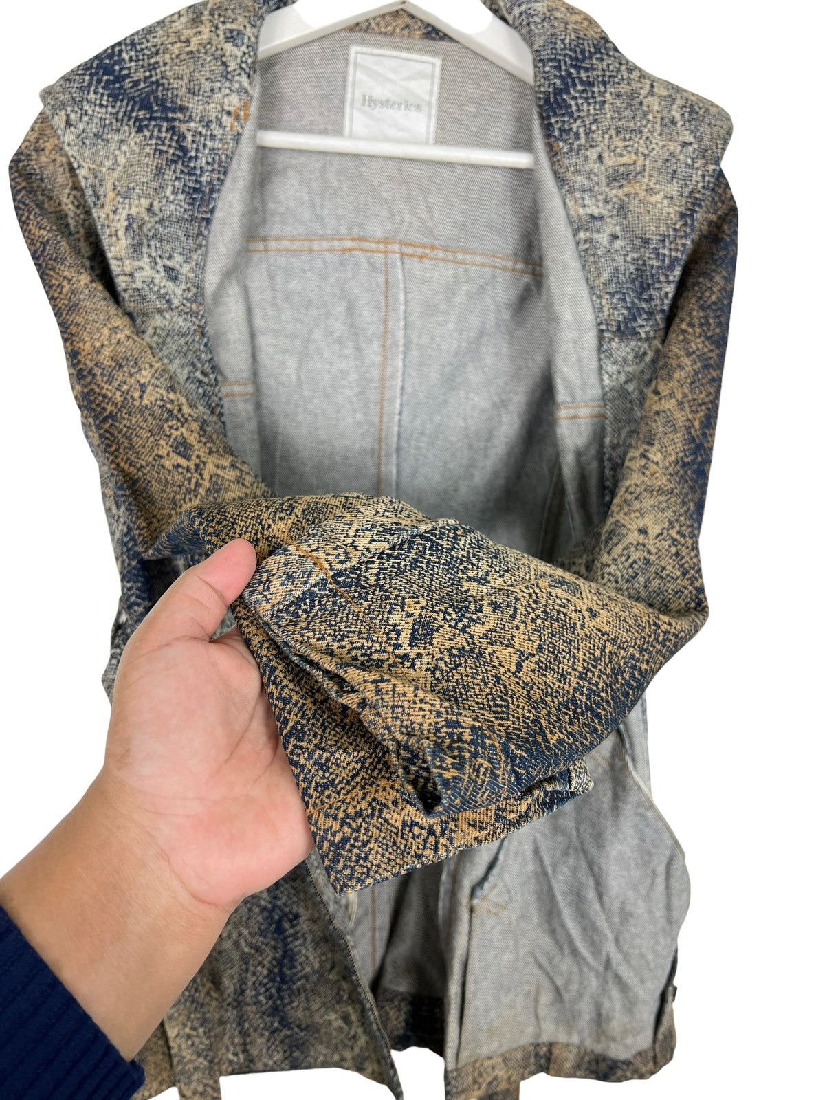 Hysteric Glamour 🔥 HYSTERIC GLAMOUR SNAKE SKIN DENIM COAT JACKET MADE IN JPN Size M / US 6-8 / IT 42-44 - 9 Thumbnail
