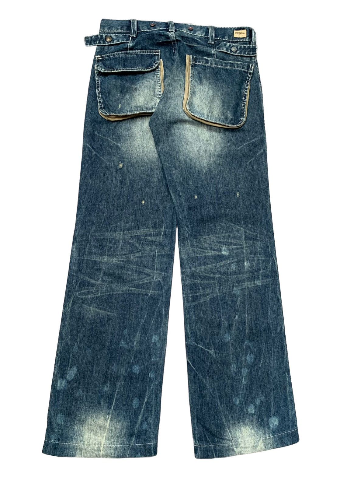 Very Rare Vintage Brand Flash Report Distressed Jeans 1990s