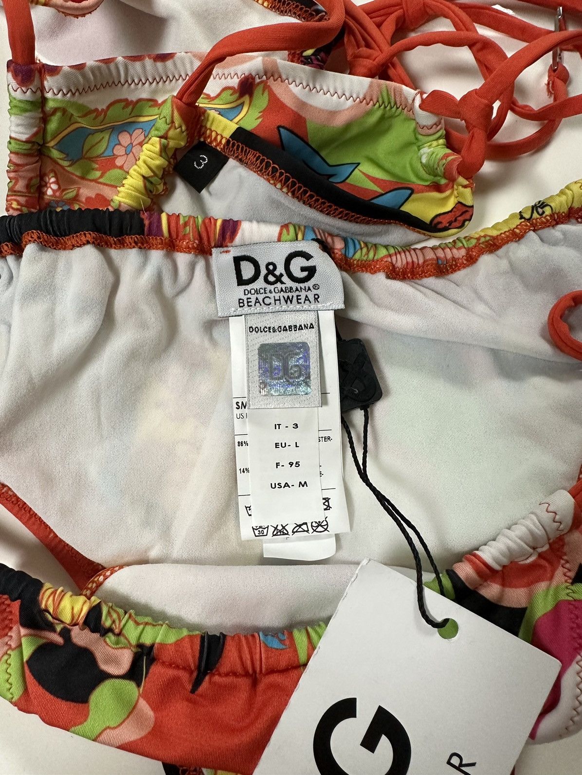 Dolce & Gabbana D&G Floral Paisley Print Bikini Size M / US 6-8 / IT 42-44 - 4 Thumbnail