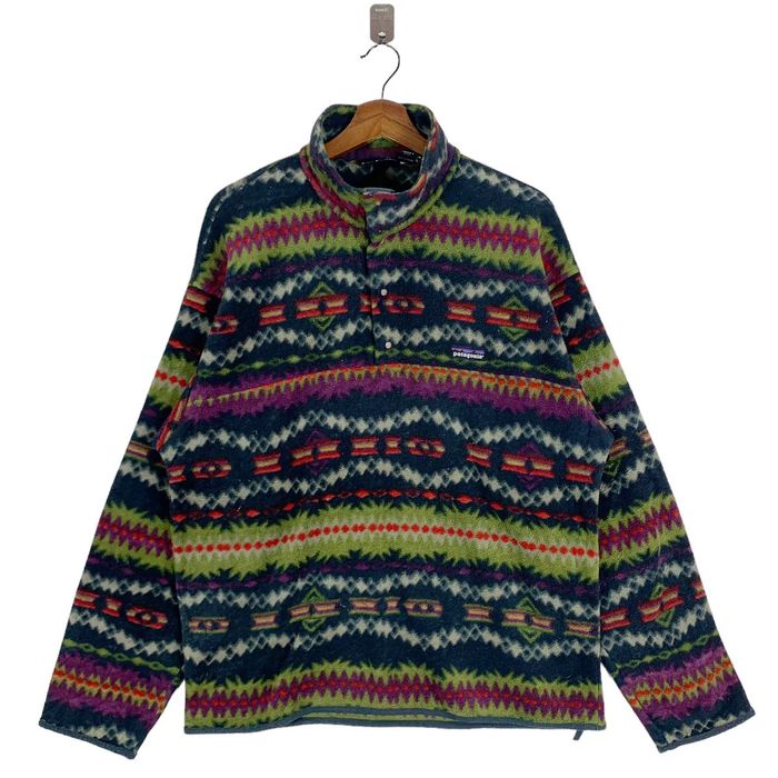 patagonia-vintage-90s-patagonia-outdoor-aztec-tribal-fleece-sweater