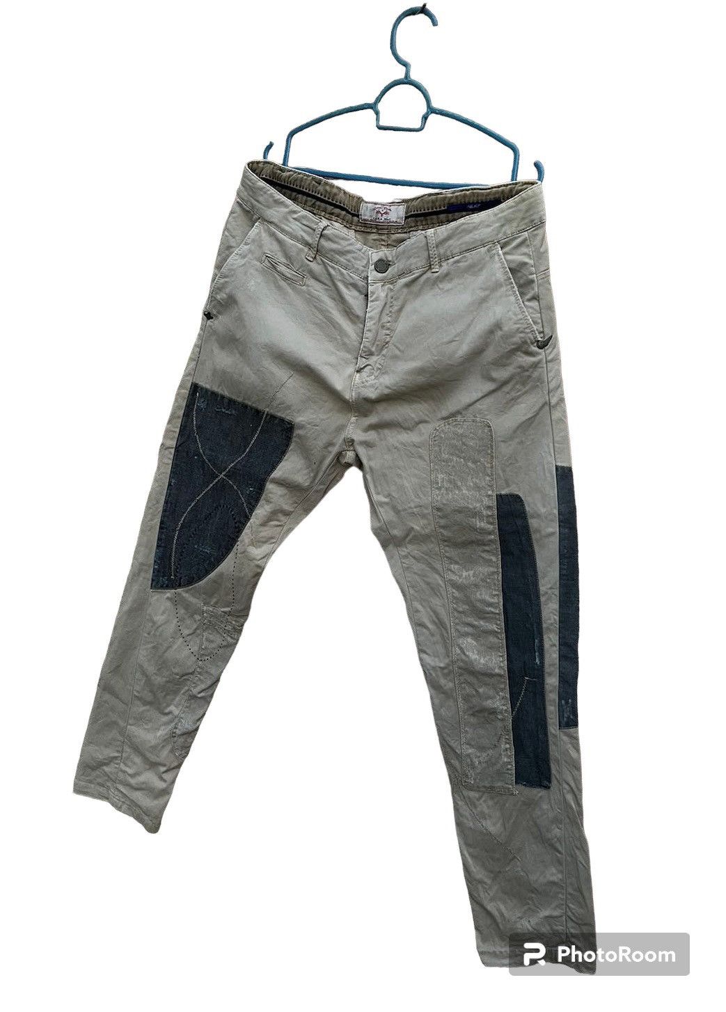 Zara (A63). RARE ZARA MAN DENIM COUTURE PATHWORK PANTS Size US 35 - 3 Thumbnail