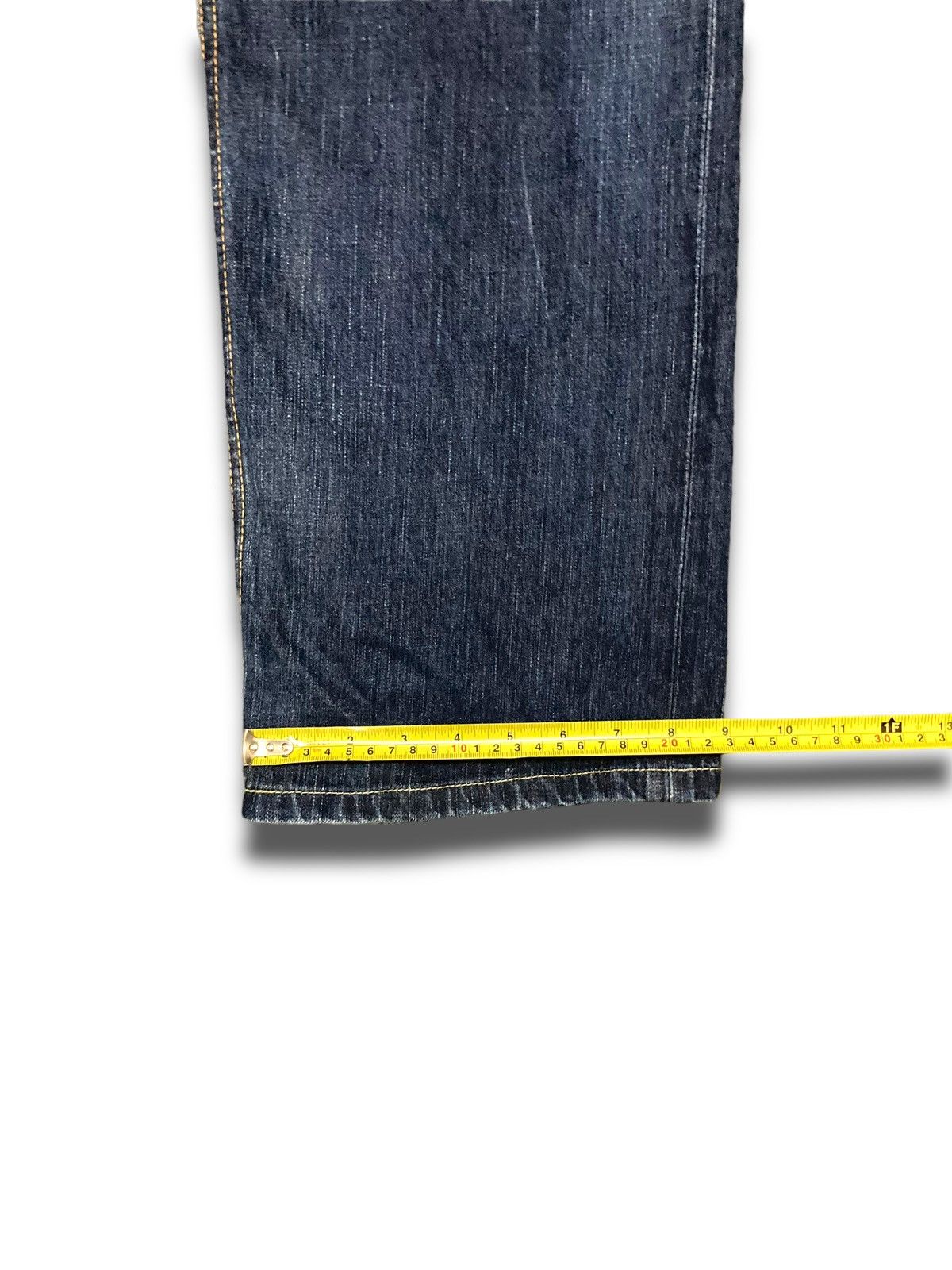Edwin × Vintage Vintage Y2K Edwin Indigo Distressed Kaihara Denims Size US 34 / EU 50 - 21 Thumbnail