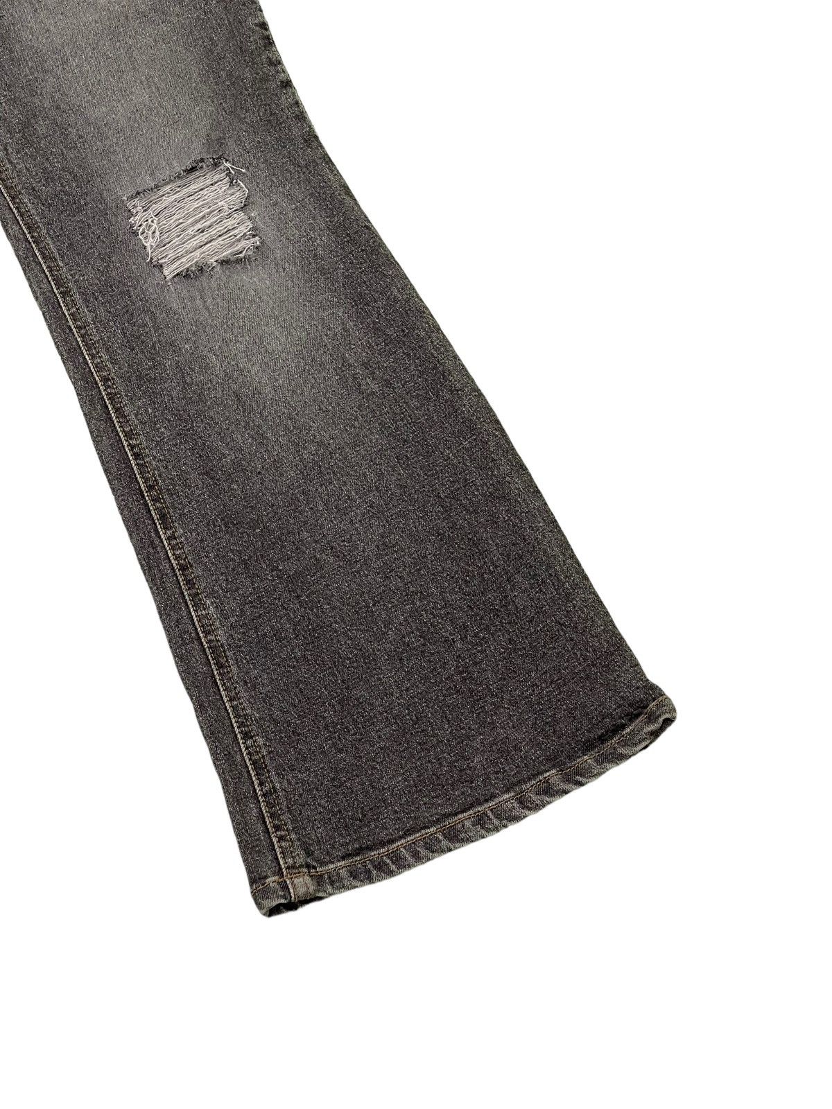 Japanese Brand Flare Skinny Jeans Daily Topic Distres Stretch Boot Cut 6🟦1 Size US 31 - 4 Thumbnail