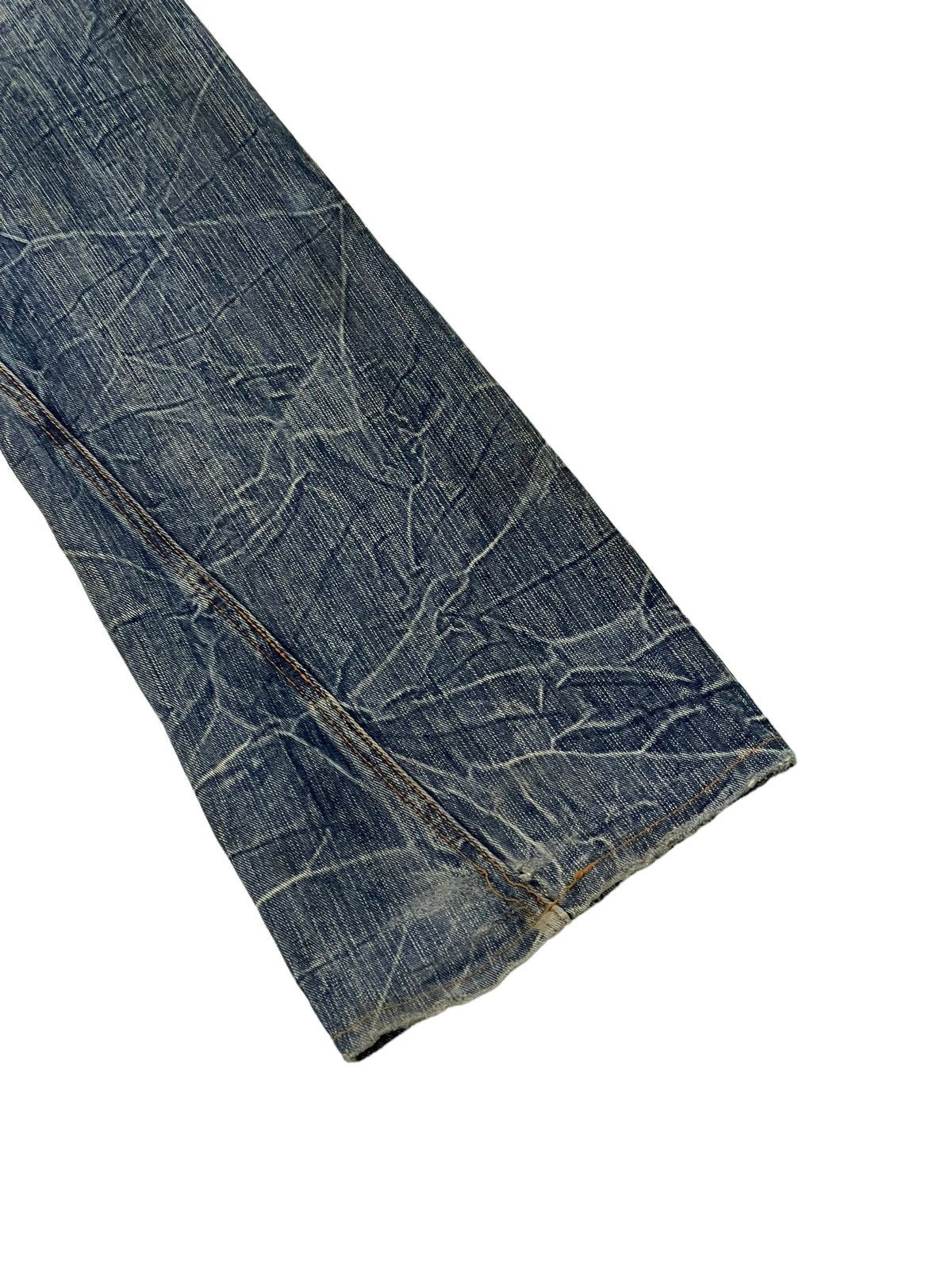 Japanese Brand Flare Jeans Nylaus Distress Acid Wash Boot Cut 5🟦7T Size US 33 - 15 Thumbnail