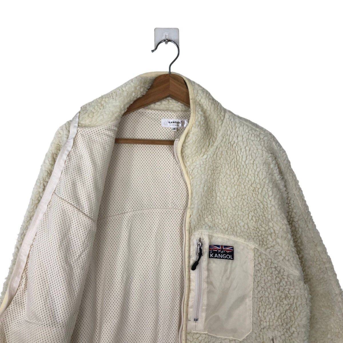 Japanese Brand VINTAGE DIP PILE SHERPA FLEECE JACKET KANGOL USA Size US S / EU 44-46 / 1 - 9 Thumbnail