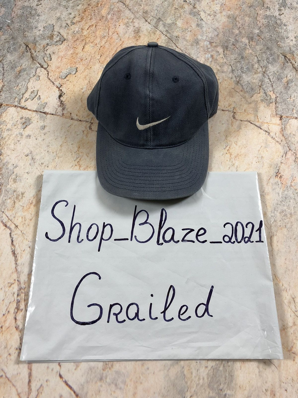 Nike × Vintage Nike vintage blue logo cap Size ONE SIZE - 2 Thumbnail