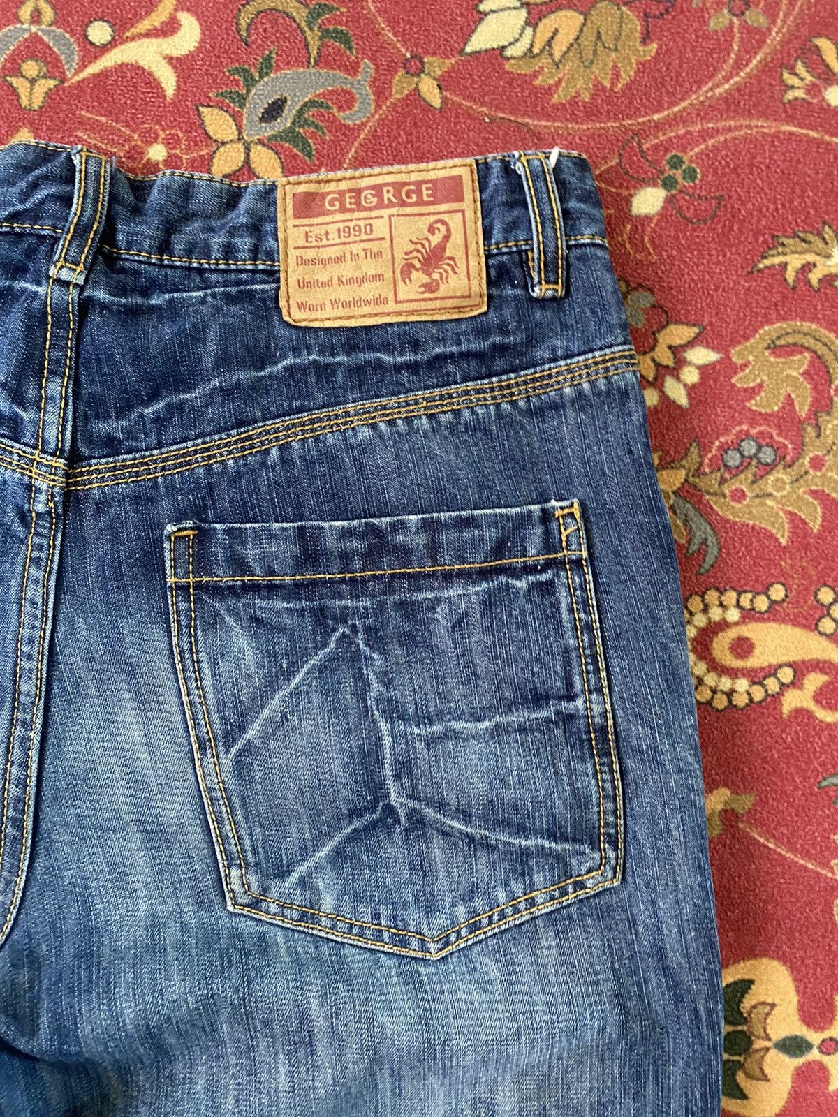 Japanese Brand Vintage GEGRGE Distressed Denim Pant Size US 32 / EU 48 - 8 Thumbnail
