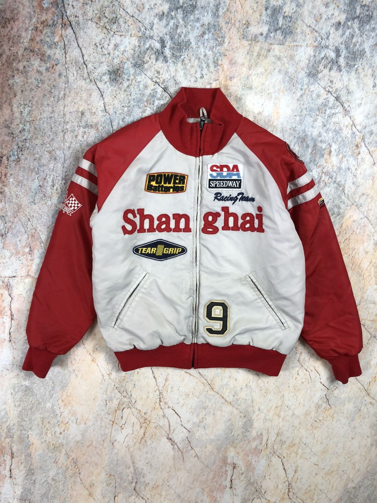 image of Scoth&soda Racing Vintage Jacket Bomber in Red, Men's (Size Medium)