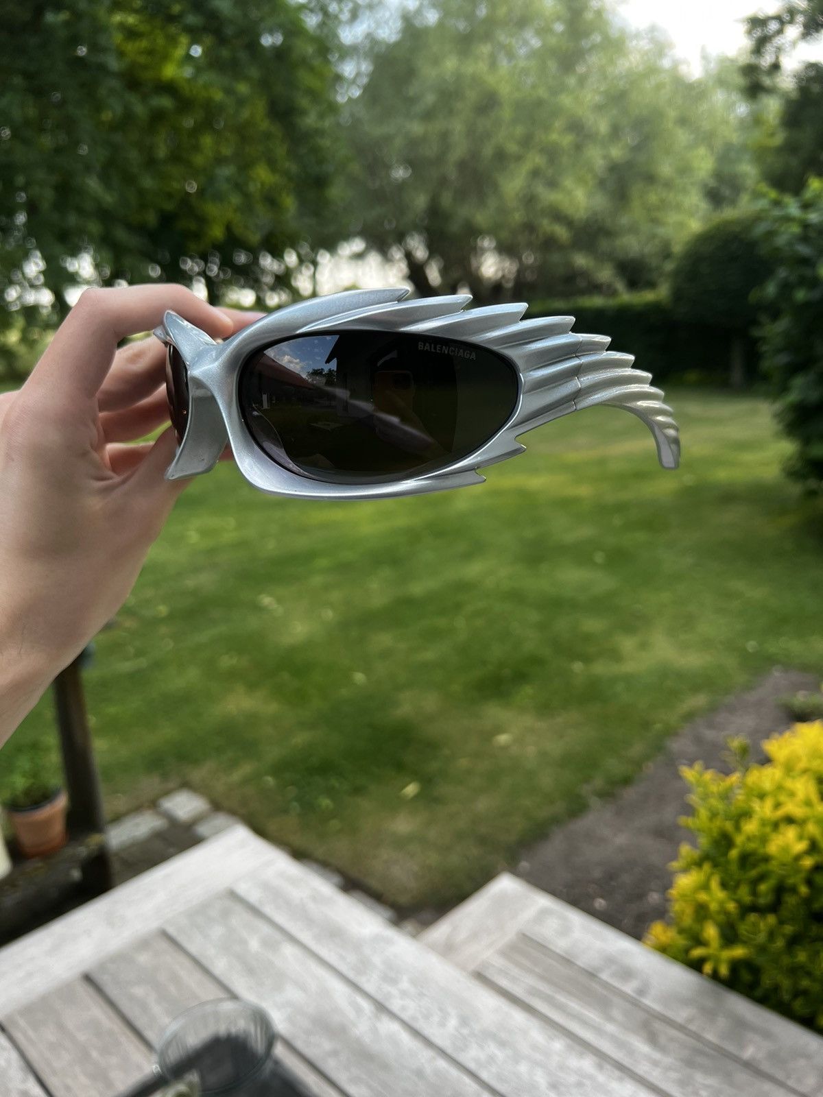 Balenciaga Balenciaga Spring 23 Spike Rectangle Sunglasses