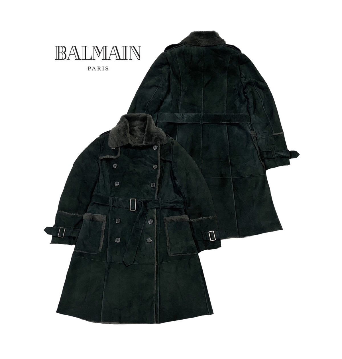 Balmain Balmain Suede Long Coats Size M / US 6-8 / IT 42-44 - 1 Thumbnail