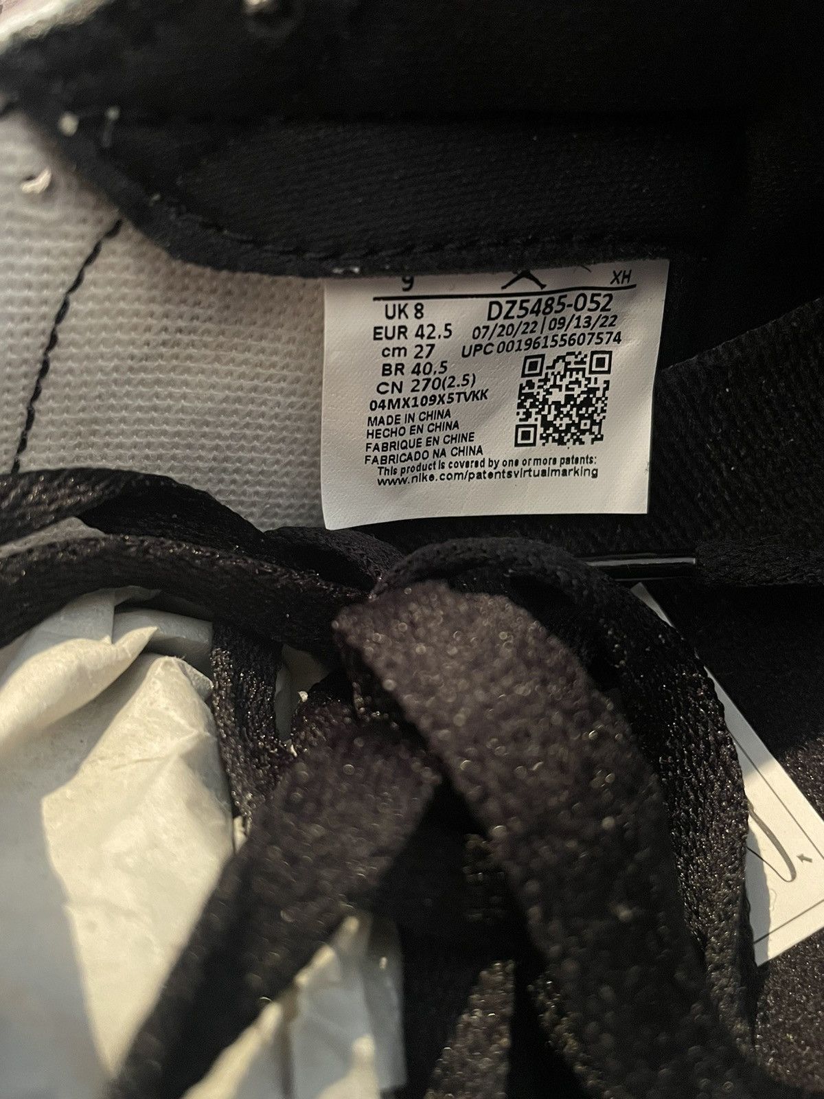 Jordan Brand × Nike Jordan 1 High OG White Cement Elephant Size US 9 / EU 42 - 6 Thumbnail