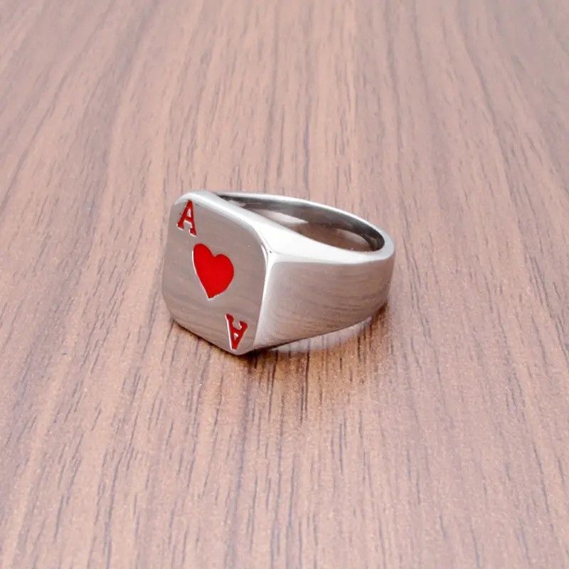 Jewelry Ace of Hearts Playing Cards Ring Size ONE SIZE - 4 Thumbnail