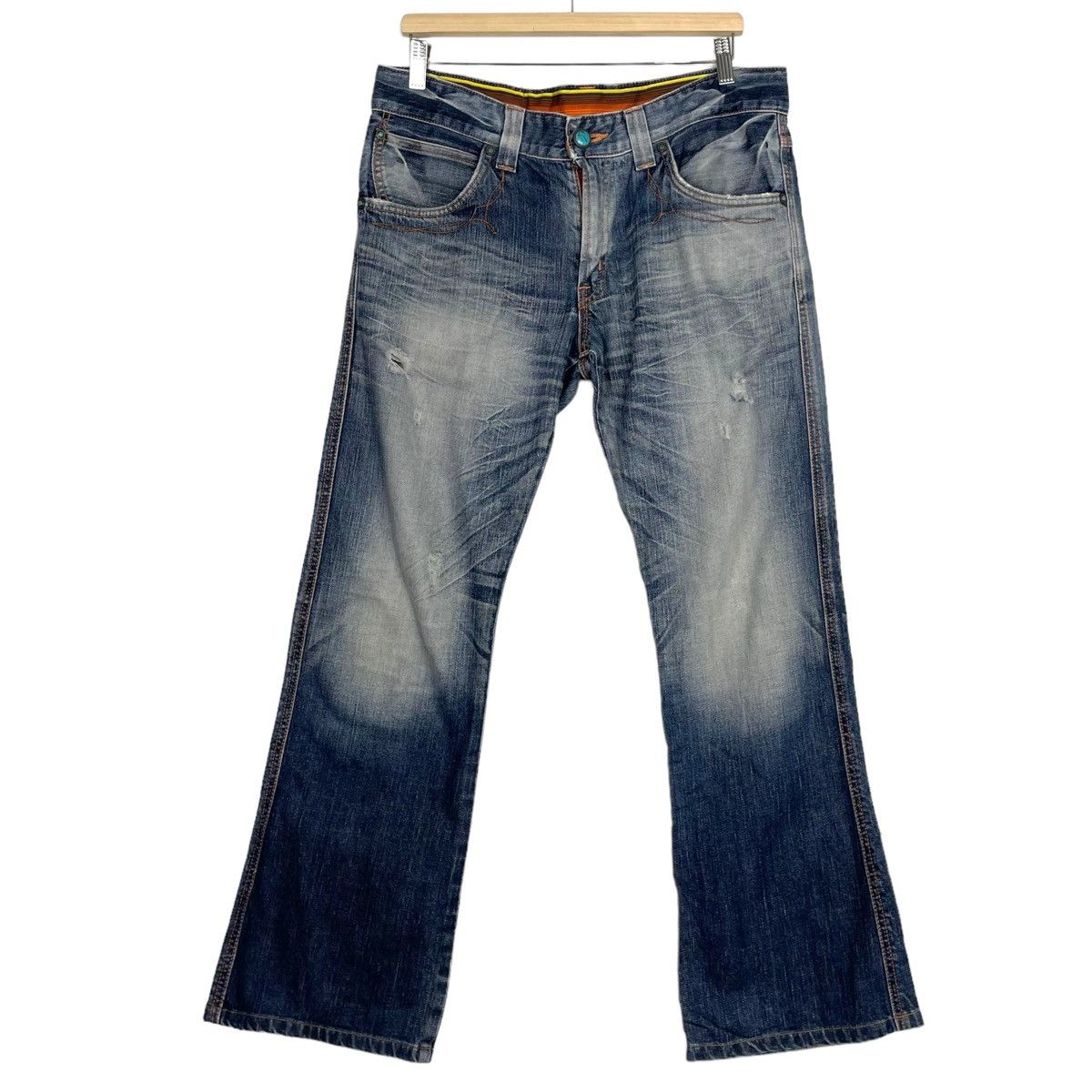 Edwin × Japanese Brand × Le Grande Bleu (L.G.B.) 💥BLUE TRIP EDWIN JAPAN FLARE DENIM JEAN BOOTCUT Size US 34 / EU 50 - 1 Thumbnail