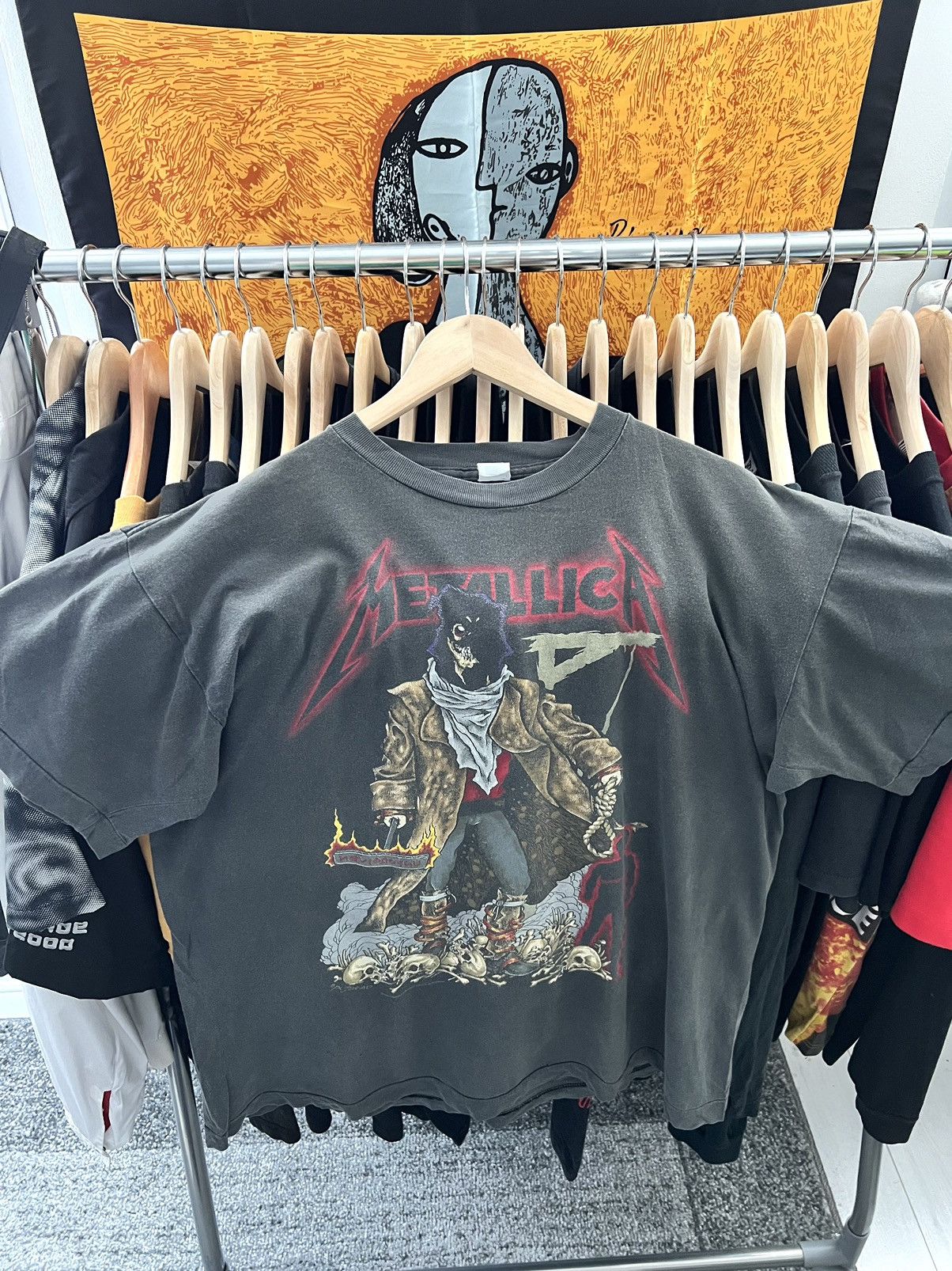 image of Band Tees Metallica 1992 Faded Vintage So I Dub The Unforgiven T Shirt in Faded Black (Size XL)