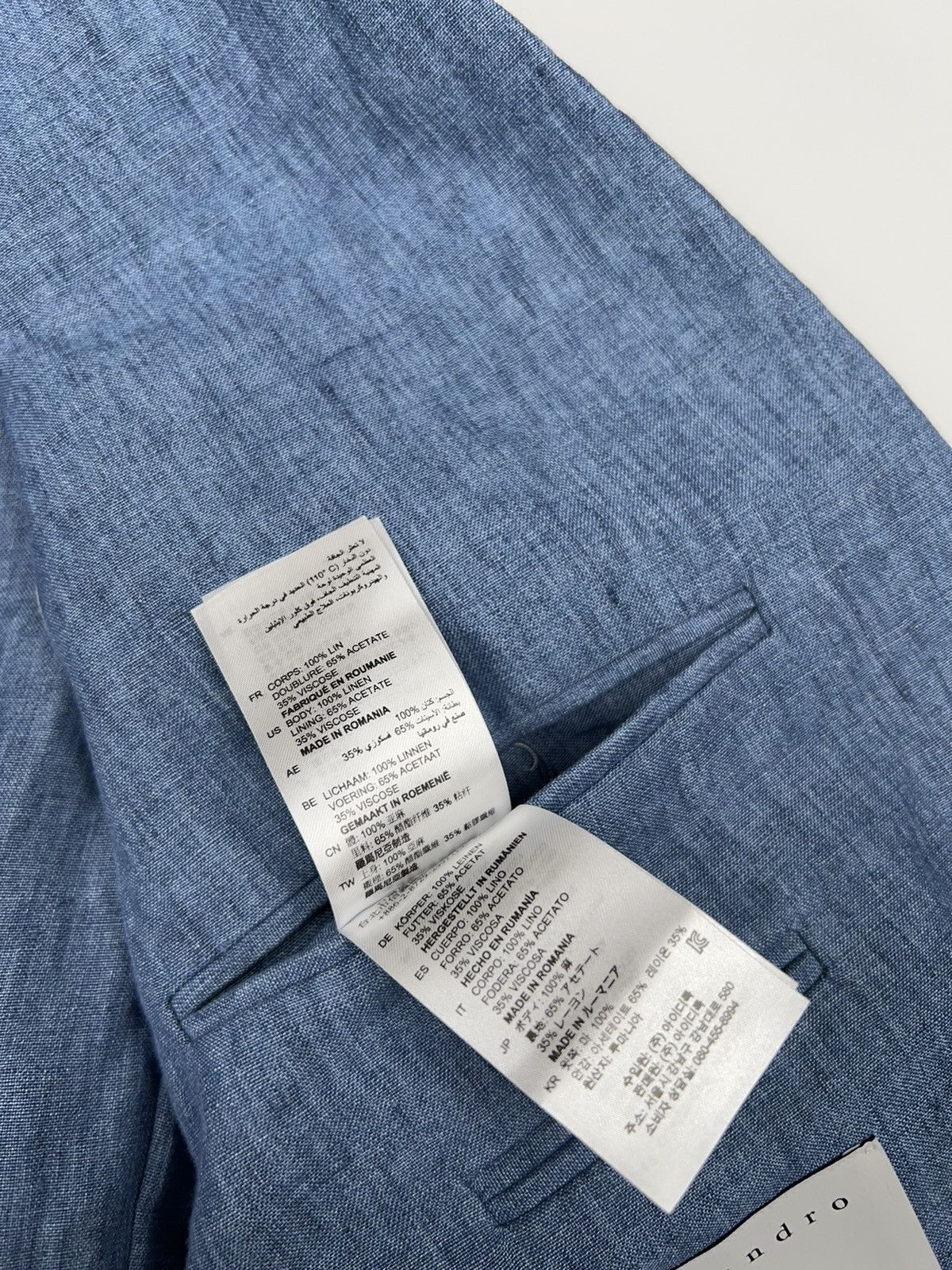 Sandro Sandro Linen Light Blazer Jacket Size 36R - 13 Thumbnail