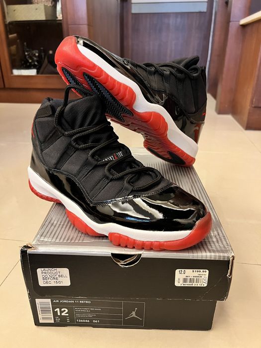 Nike Air Jordan XI 11 Retro 2001 Playoff Bred Black Red Grailed
