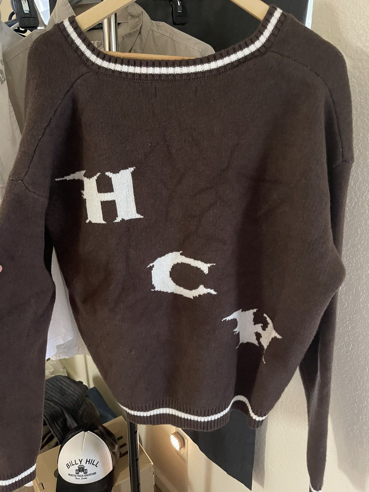 Vintage Heaven can wait brown reaper knit Size US L / EU 52-54 / 3 - 3 Thumbnail