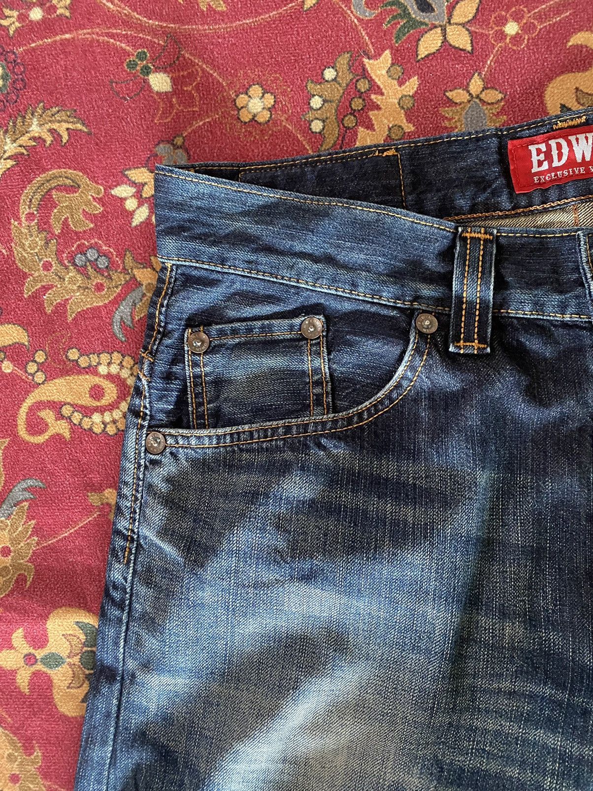 Edwin × Japanese Brand × Vintage Vintage Edwin Exclusive Vintage Distressed Denim 35 Size US 35 - 4 Thumbnail