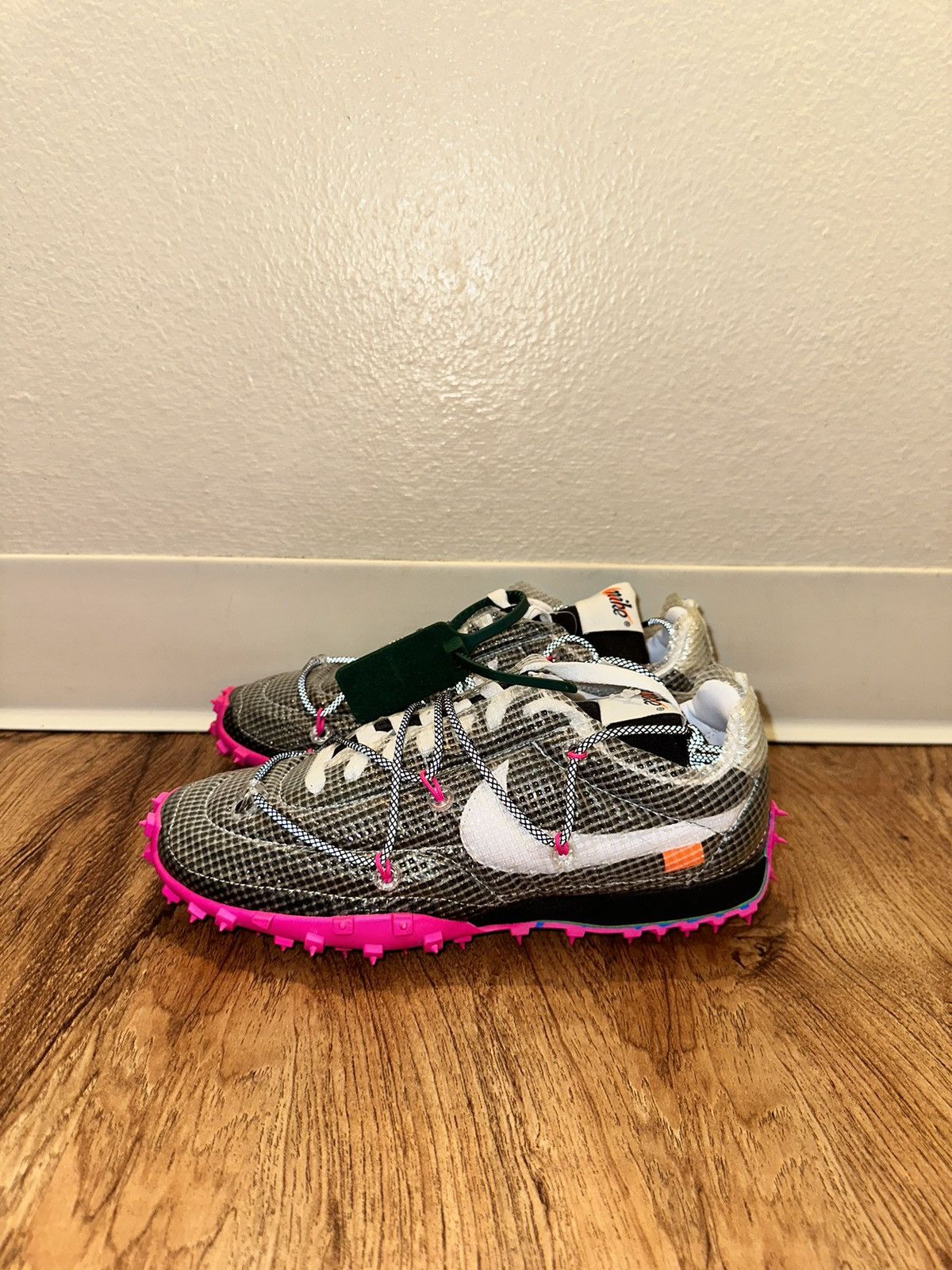 Nike × Off-White Nike Waffle Racer Off-White Black (Women's) Size US 8.5 / IT 38.5 - 3 Thumbnail