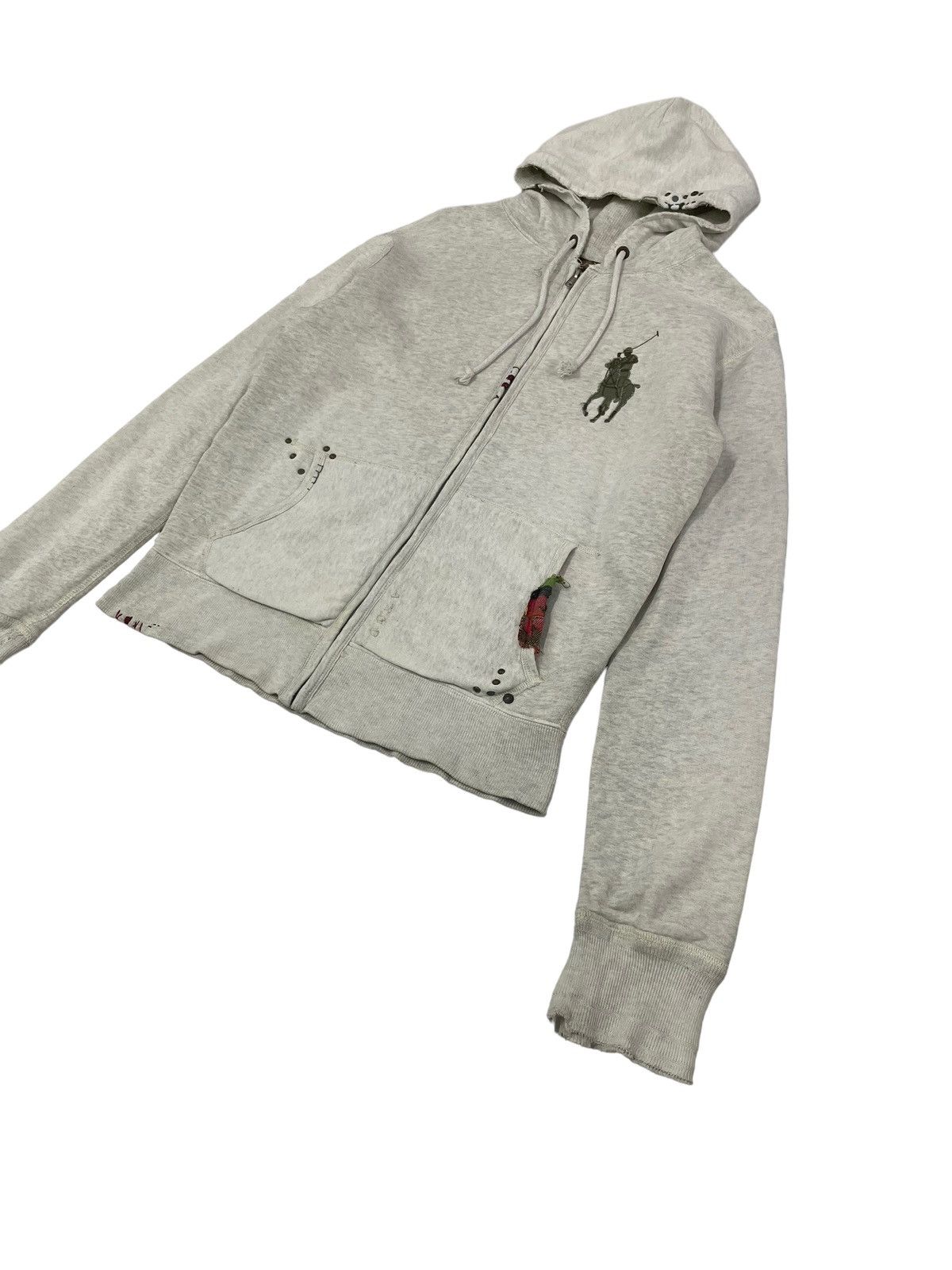 Polo Ralph Lauren Vintage RL Hoodie Embroidery Logo Talon Distress Hoodie Size US S / EU 44-46 / 1 - 4 Thumbnail