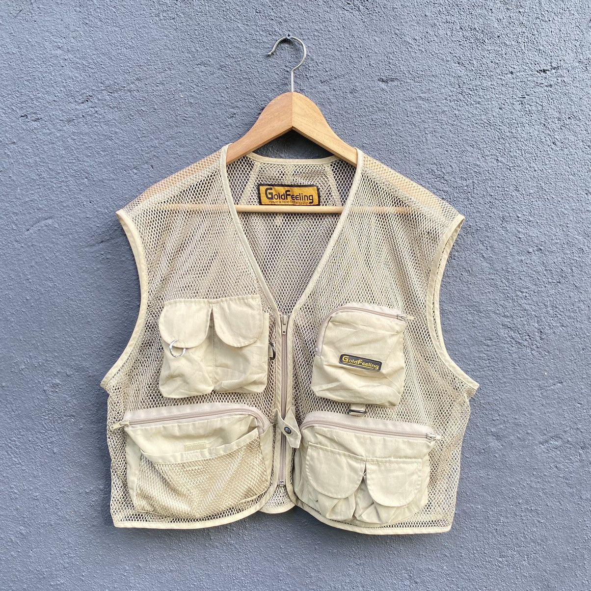 image of Archival Clothing x Chaos Fishing Club Vintage Gold Feeling Fishing Life Vest, Men's (Size Large)