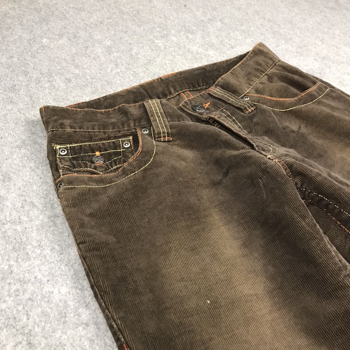Japanese Brand FLARED CORDUROY🔥JUN MEN BROWN BOOTCUT PANTS Size US 30 / EU 46 - 7 Thumbnail