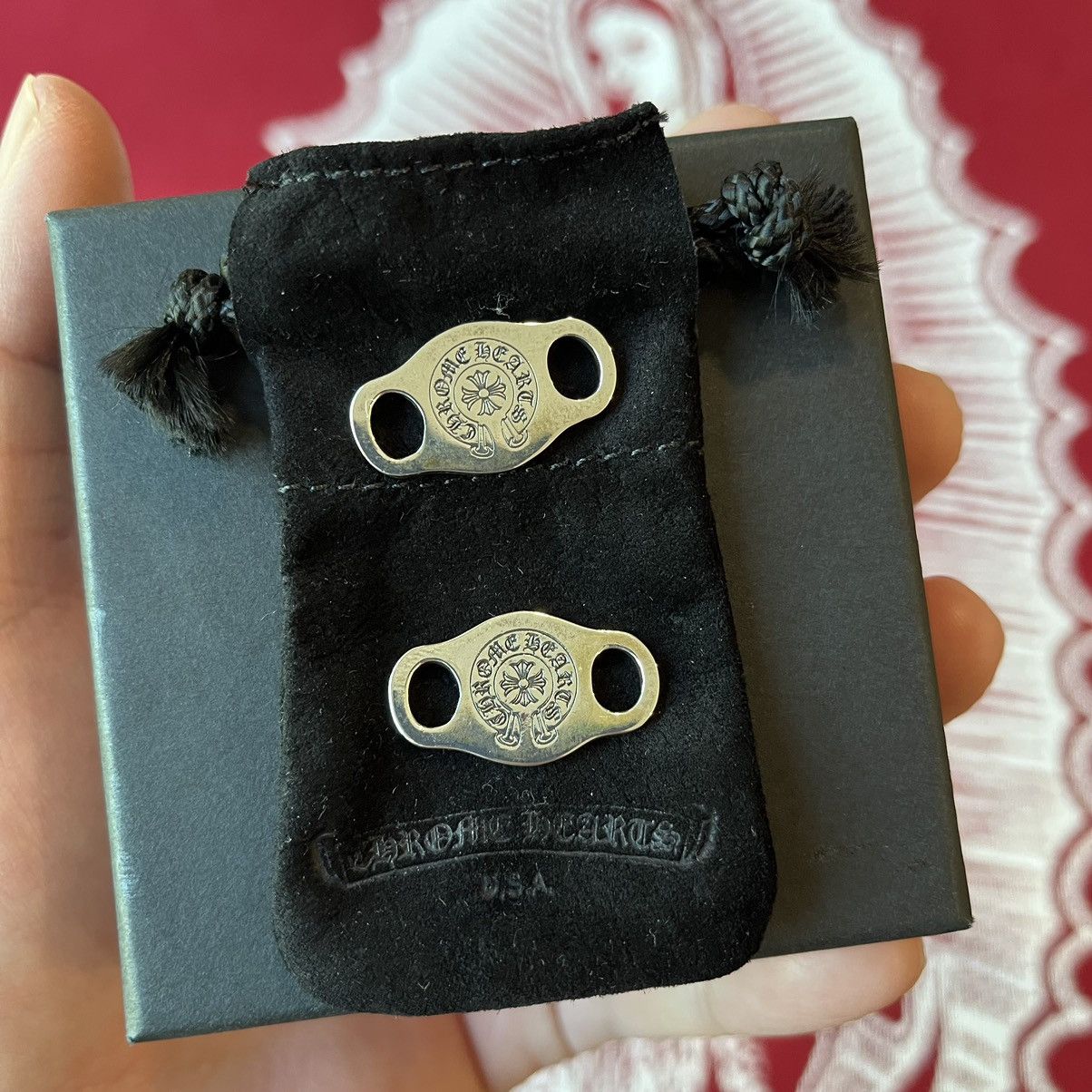 Chrome Hearts Chrome Hearts Sterling Silver Shoelace Pendant Set Grailed