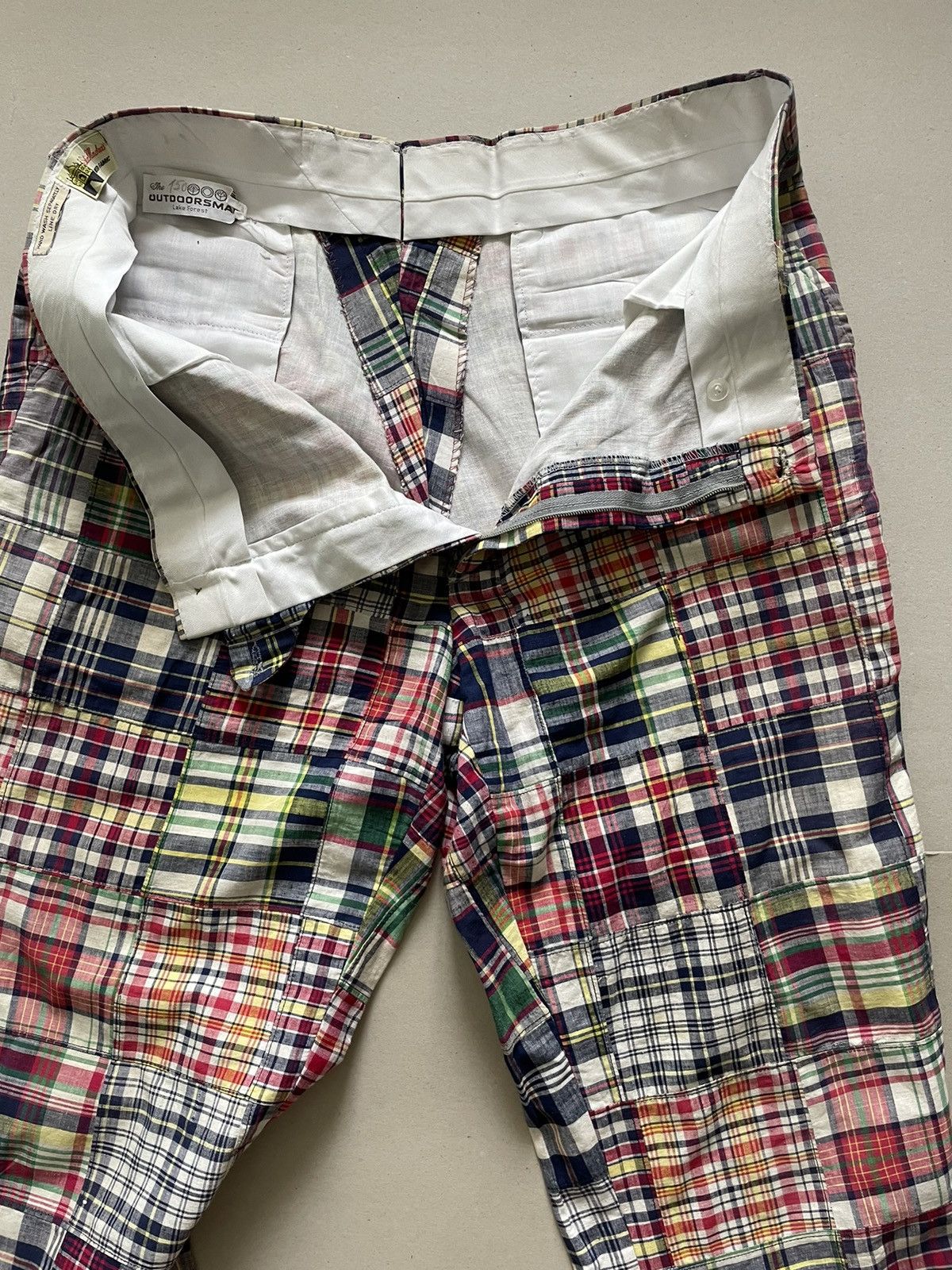 Handmade 80’s Vintage Handmade Checkered Patchwork Pants Trousers Size US 36 / EU 52 - 6 Thumbnail
