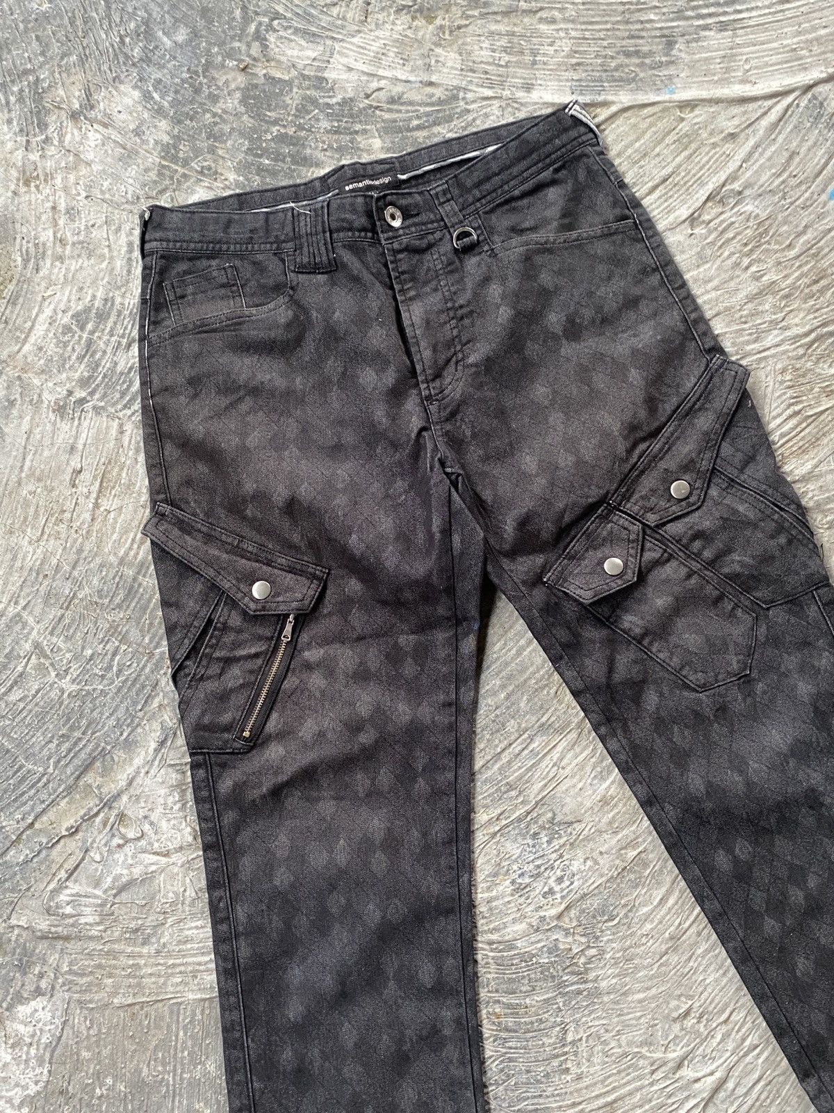 Japanese Brand 🔥SALE🔥Japanese Semantic Design Checks Multipocket Cargo pant Size US 30 / EU 46 - 6 Thumbnail