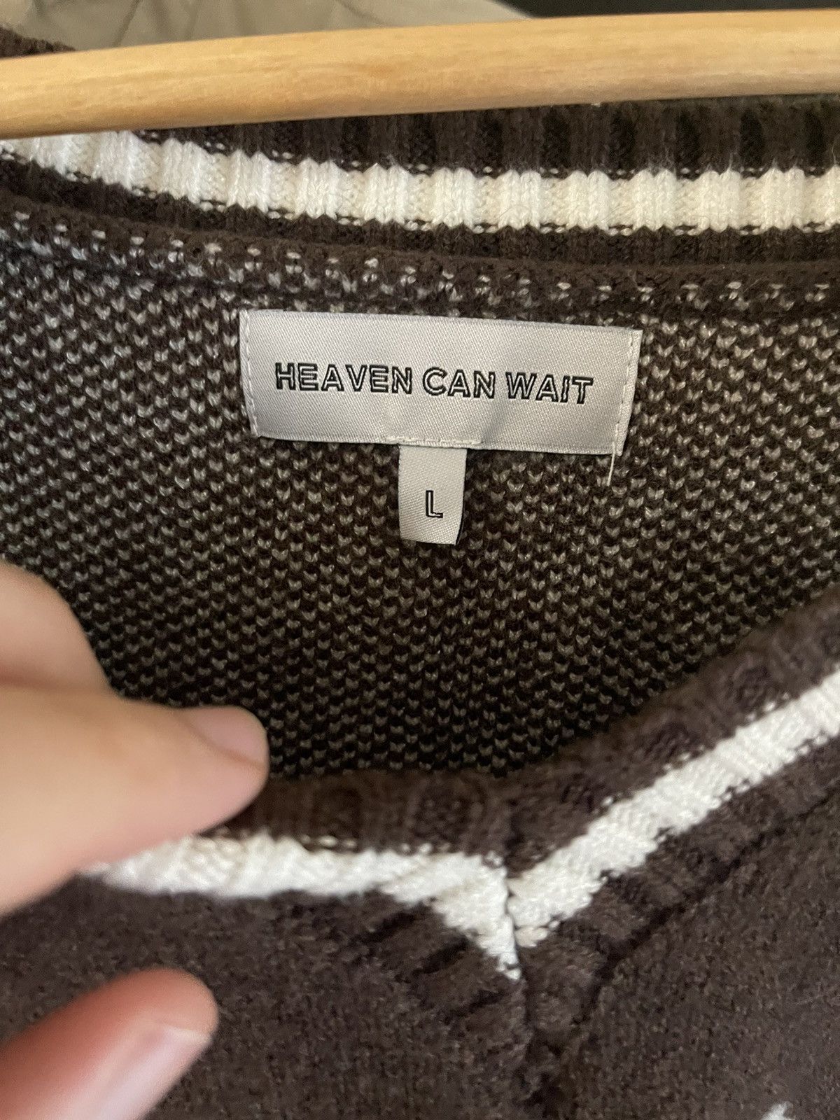 Vintage Heaven can wait brown reaper knit Size US L / EU 52-54 / 3 - 4 Thumbnail