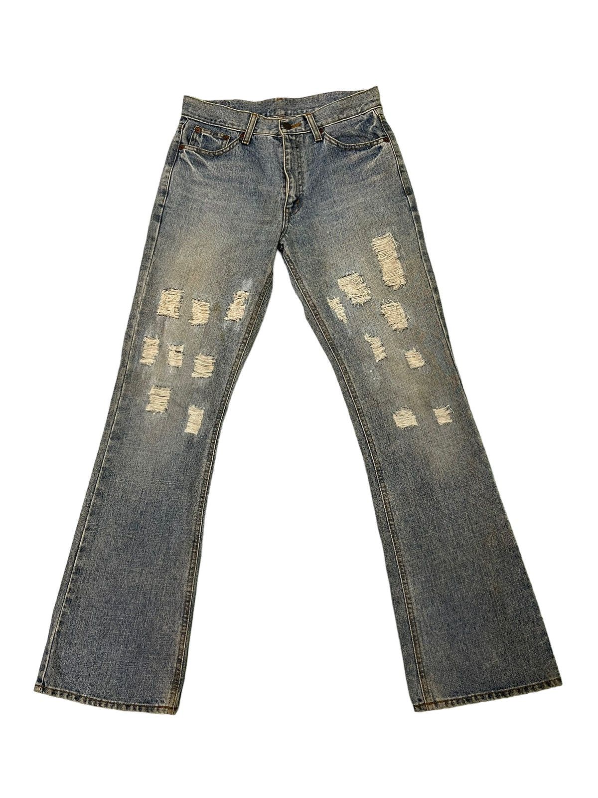 Japanese Brand Flare Jeans Vtg Bobson Japan Distress Boot Cut 6🟦1 Size US 30 / EU 46 - 2 Thumbnail