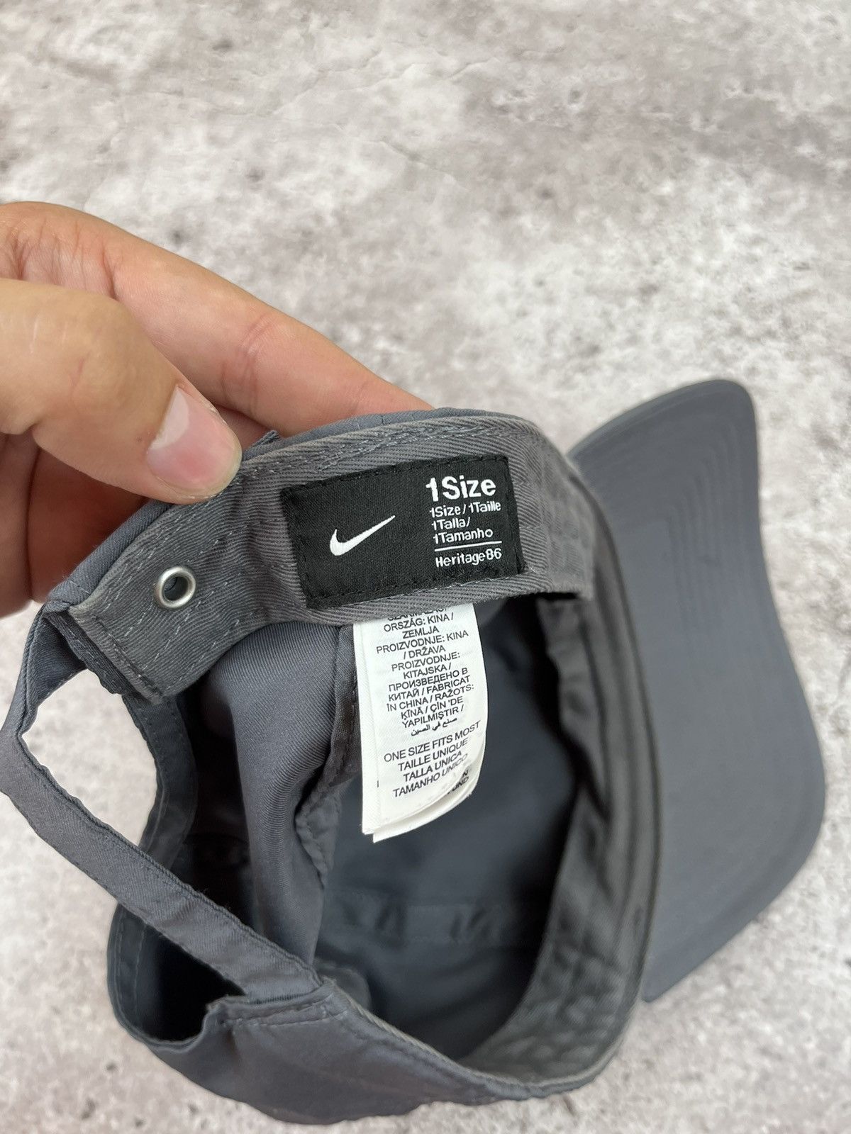 Nike Nike Grey Metal Swoosh Logo Cap Size ONE SIZE - 8 Thumbnail