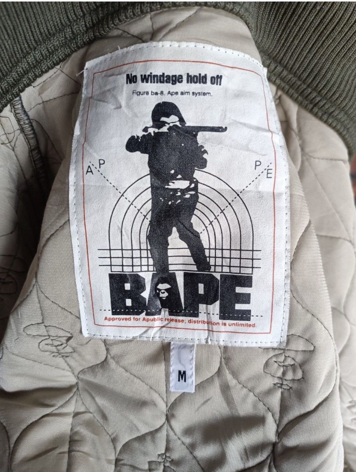 Bape 1990s Bathing Ape General Quilted Turtleneck Bomber Jacket Size US M / EU 48-50 / 2 - 6 Thumbnail