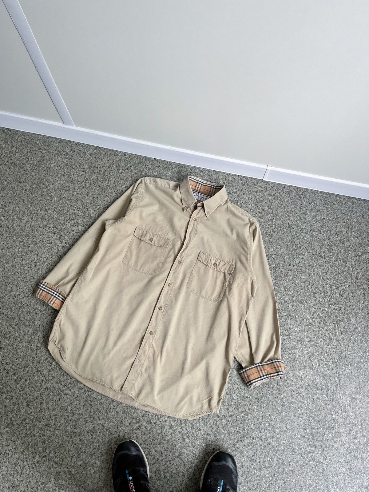 Burberry × Vintage VINTAGE 90’s BURBERRY NOVA CHECK SHIRT SIZE L 16/5 Size US L / EU 52-54 / 3 - 1 Thumbnail