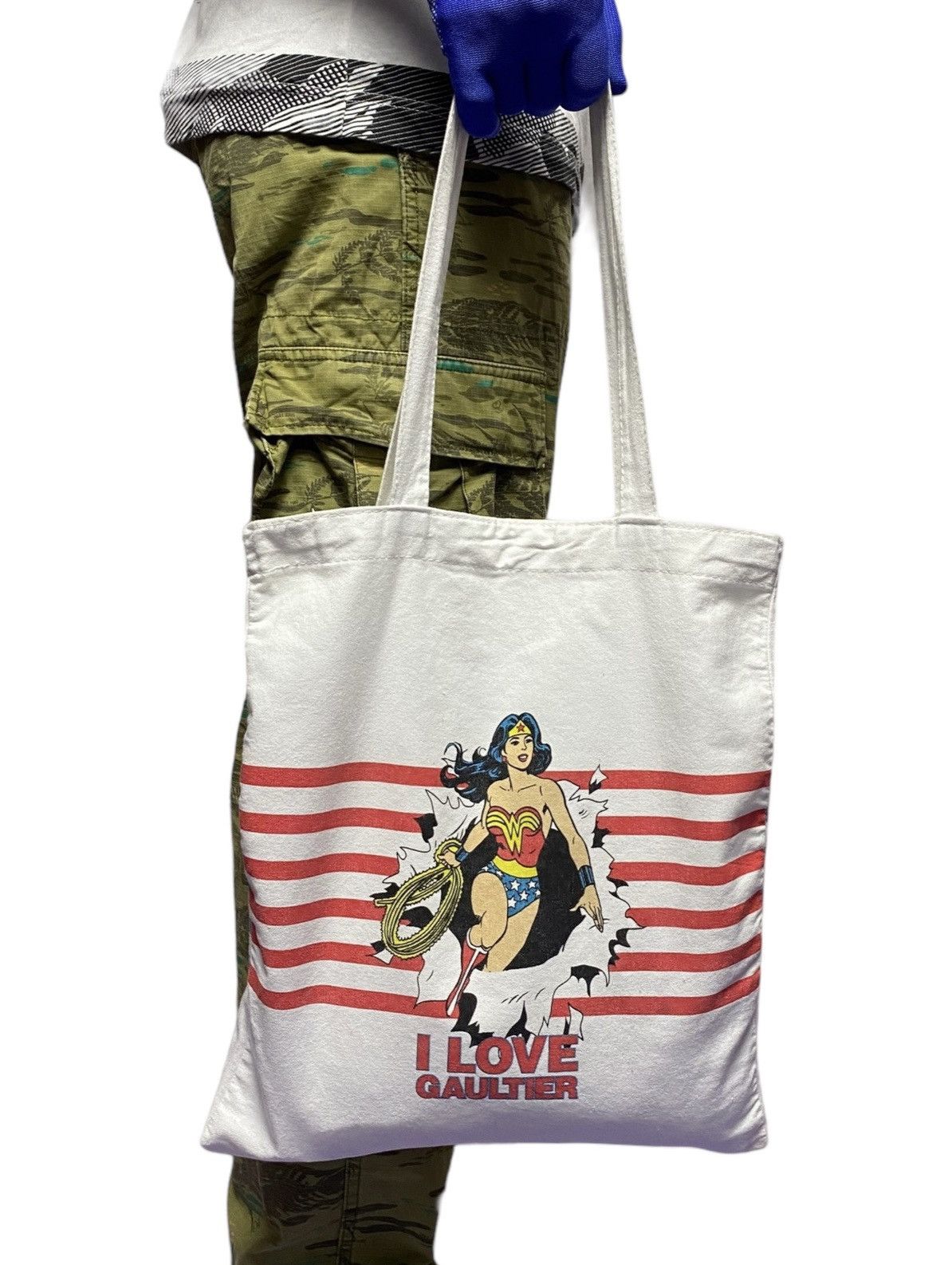 Jean Paul Gaultier Jean Paul Gaultier X Dc Comic “I LOVE GAULTIER” Tote Bag Size ONE SIZE - 2 Thumbnail