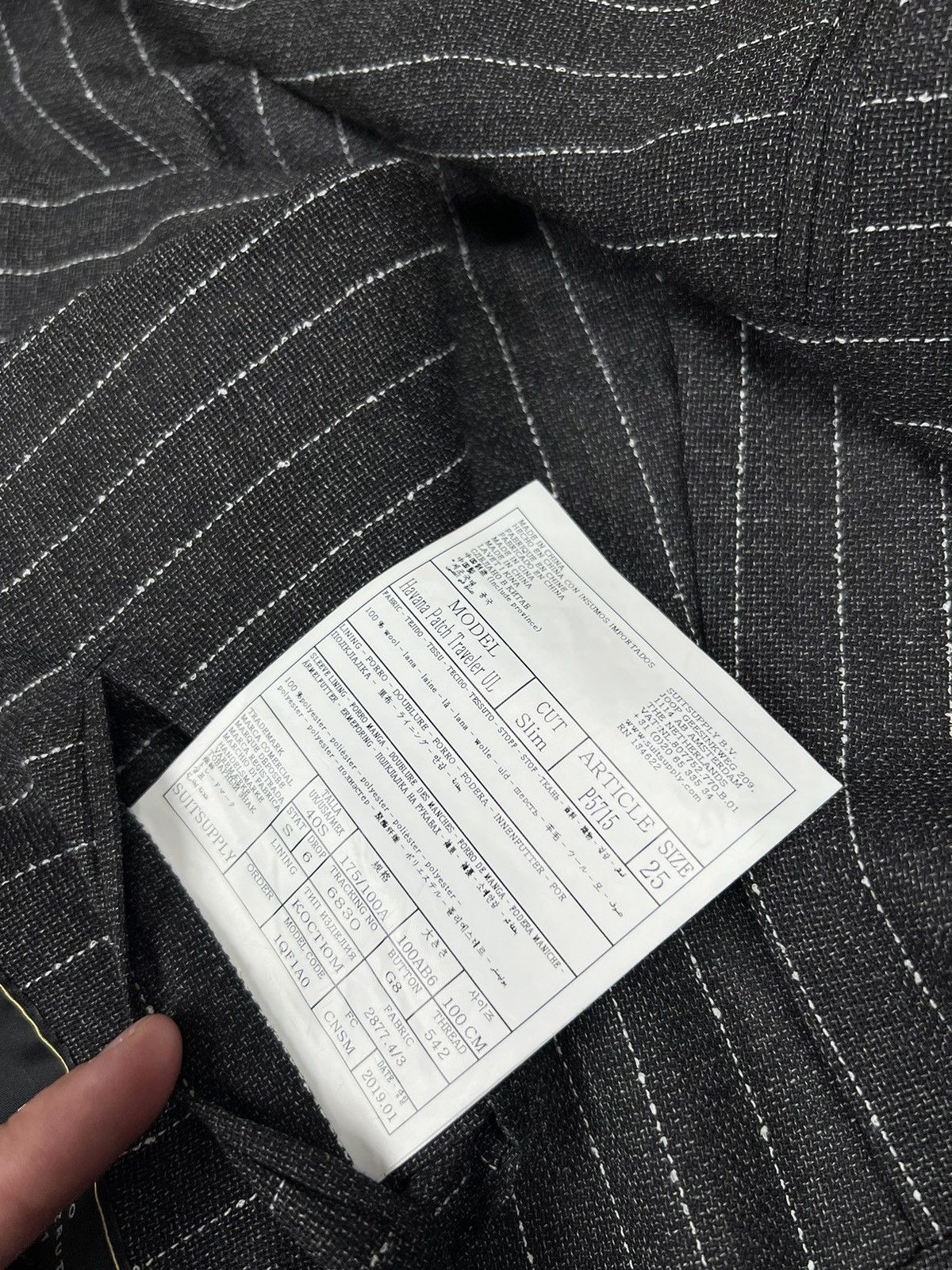 Suitsupply Suitsupply Striped Wool Havana Patch Traveler Blazer Jacket Size 40R - 14 Thumbnail