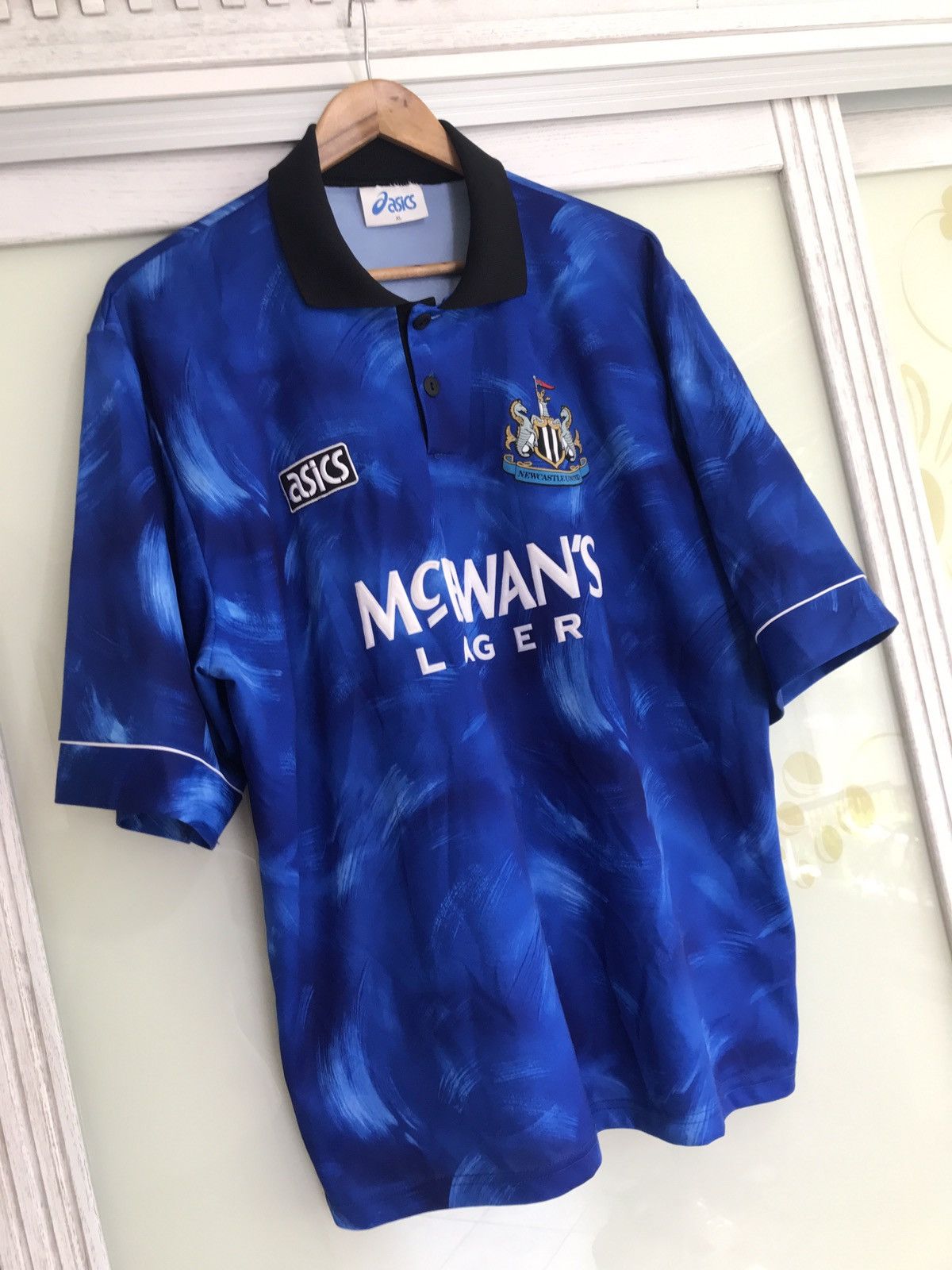Asics × Vintage Vintage Newcastle United 1993-1994 Away Soccer Jersey Shirt Size US XL / EU 56 / 4 - 4 Thumbnail