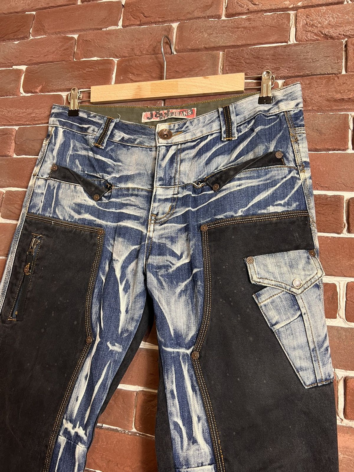 Japanese Brand Vintage Y2k Rare J&J Double Knee Pants Jeans Rare Drip Y2M Size US 34 / EU 50 - 5 Thumbnail