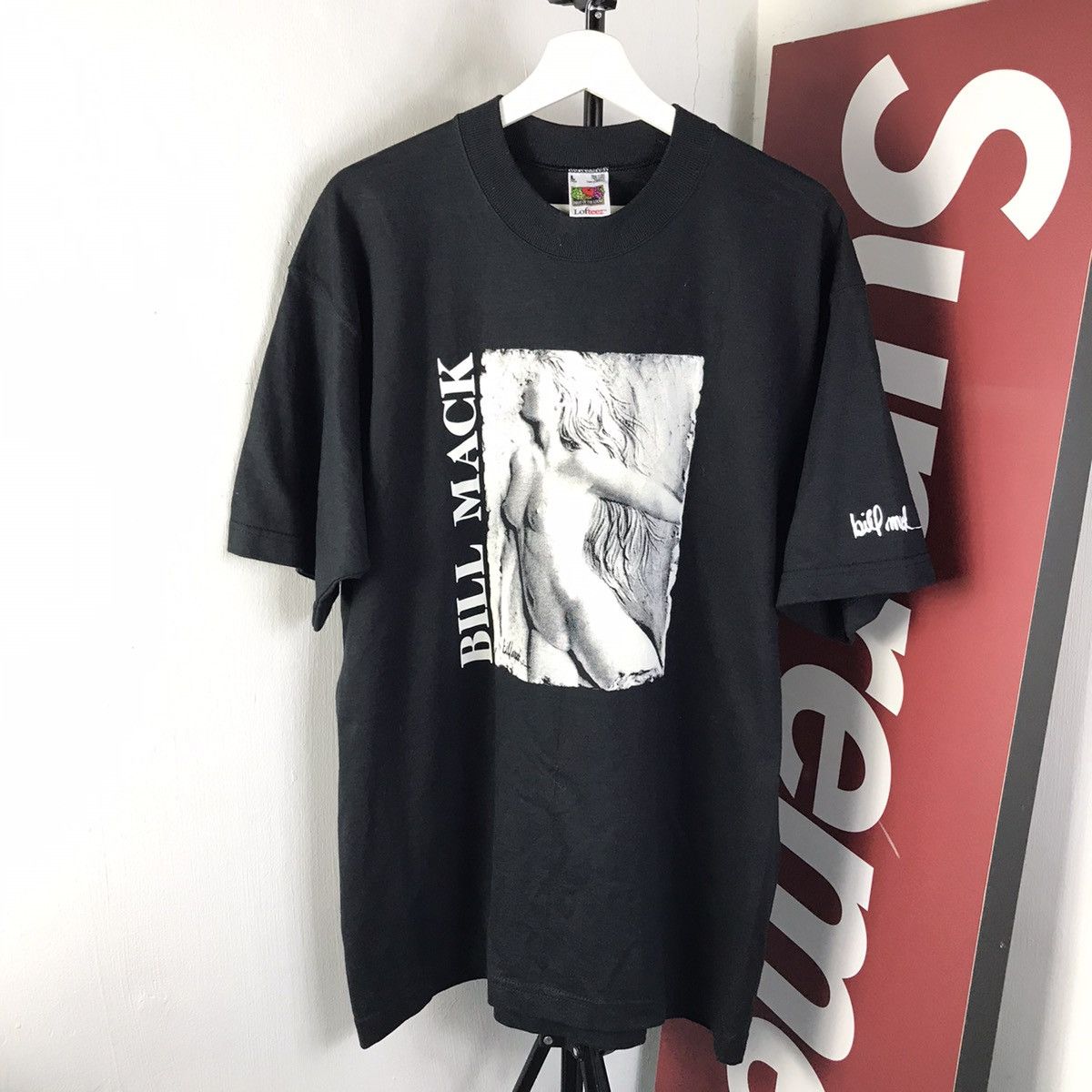 Image of Art x Fruit Of The Loom Vintage Pornstar Mack Bill Shirt in Black, Men's (Size Large)